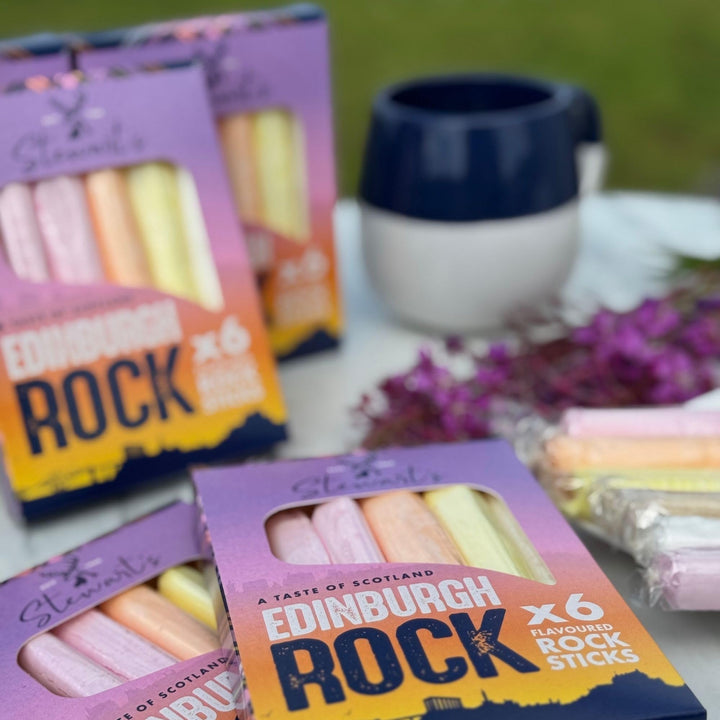 Stewart's Edinburgh Rock Sticks, 135g - Vegan Friendly Scottish Confectionery