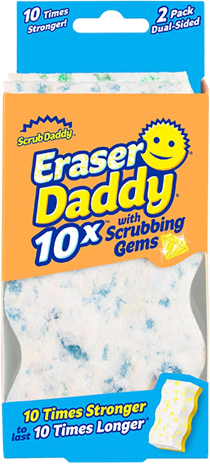 Scrub Daddy - Eraser Daddy 10x Magic Sponge Erasers, Dual-Sided Melamine Cleaning Pads 1