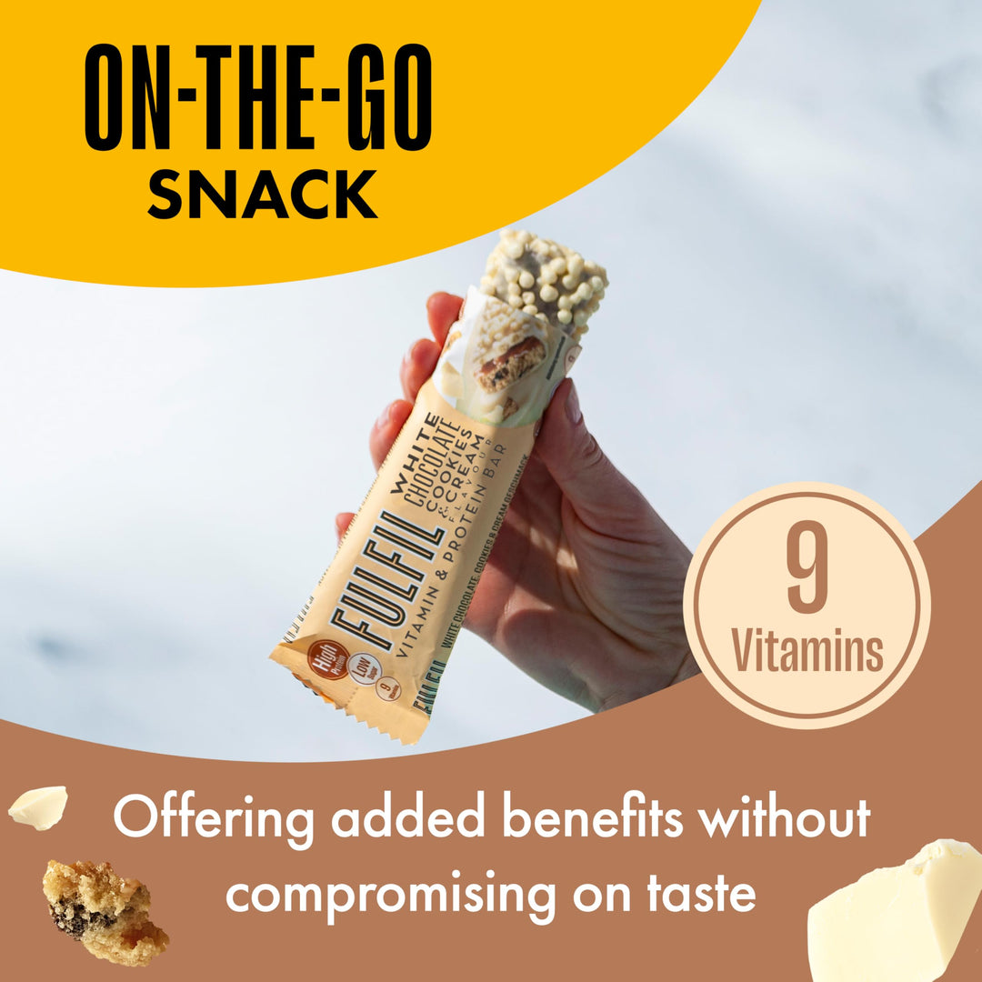 Fulfil - Vitamin and Protein Bars (15 x 40g) White Chocolate Cookies and Cream