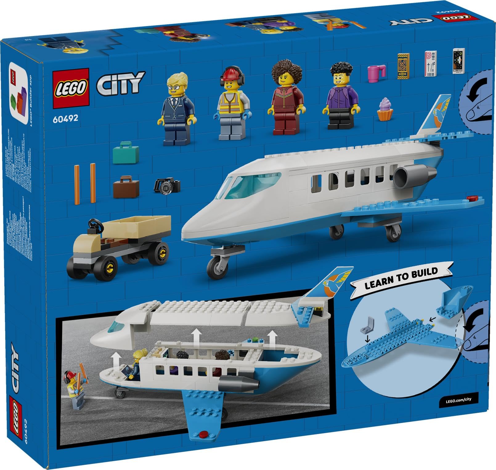 LEGO City Passenger Jet 60492 Building Set for Ages 4+ with 4 Minifigures and Accessories 8