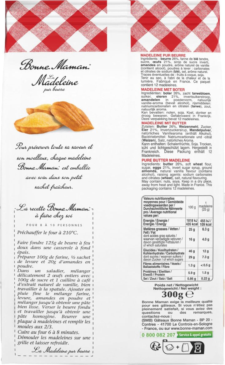 Bonne Maman Original Pure Butter French Madeleines - 300g