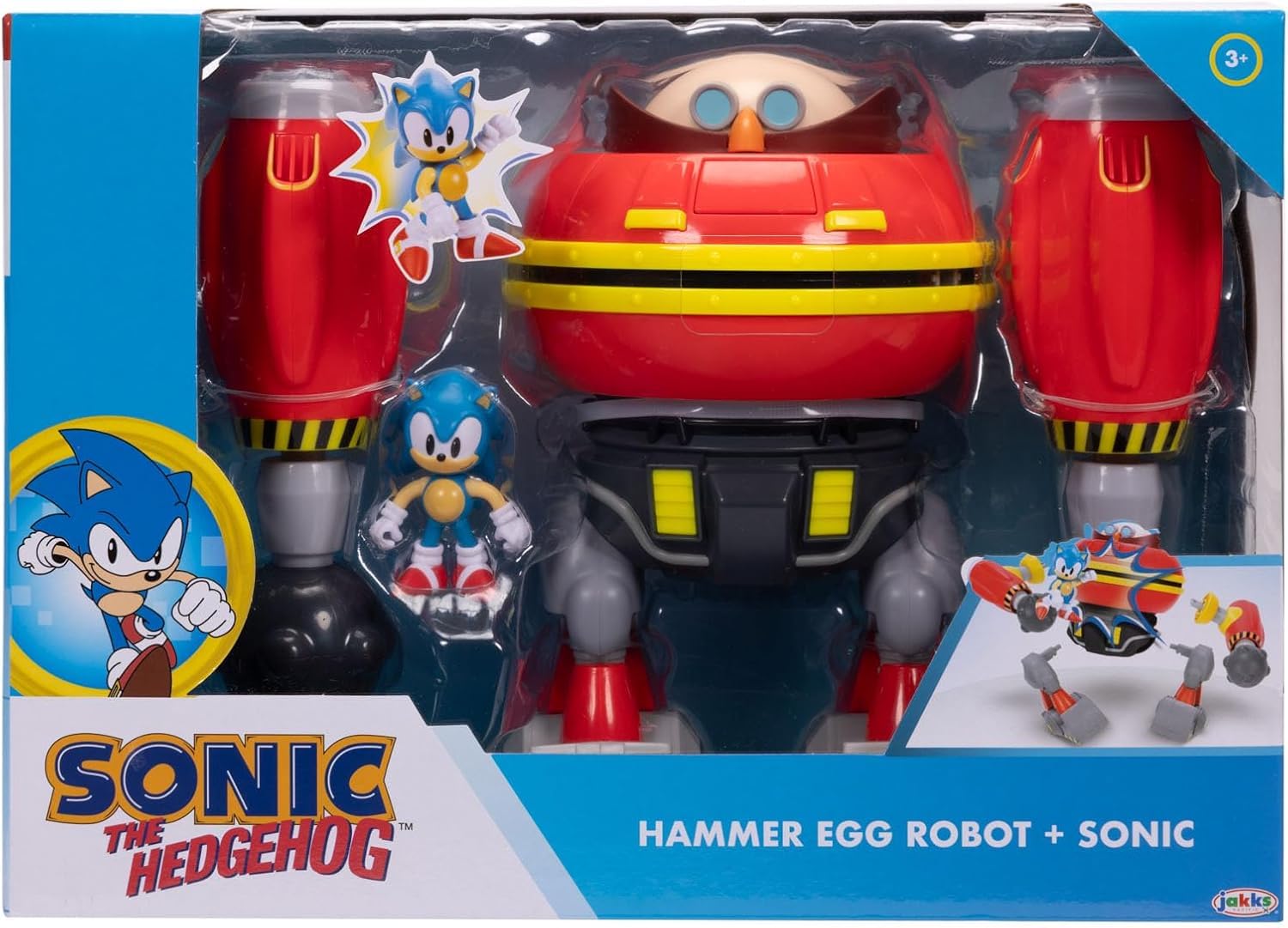 Sonic The Hedgehog Giant Eggman Robot Battle Set - Action Figures Play