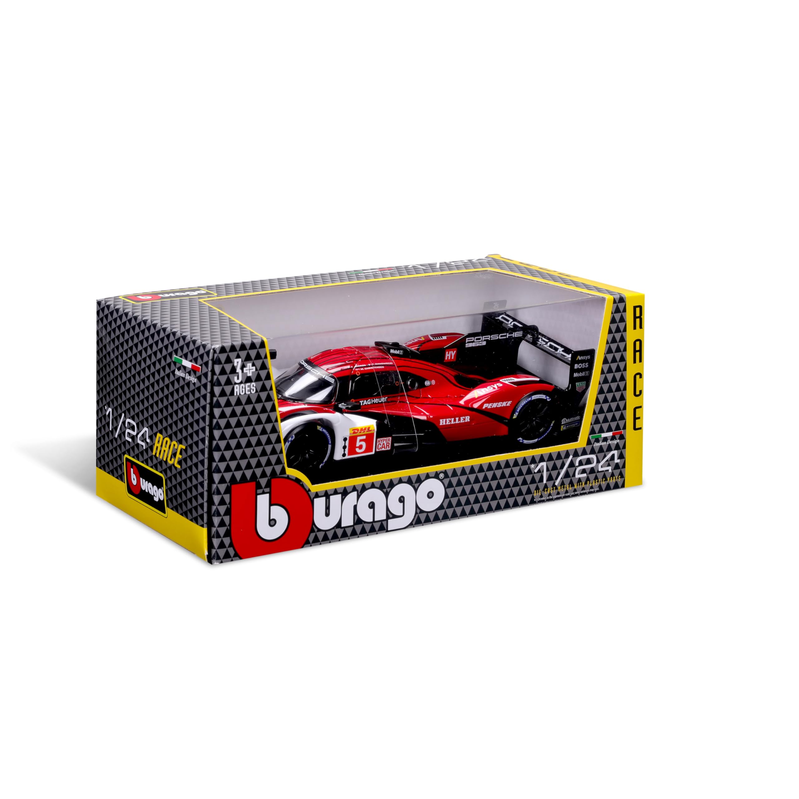 Bburago Porsche Penske 963 GTP Race Car - 1:24 Scale Die-Cast Replica | Blue | 2023 Model 8