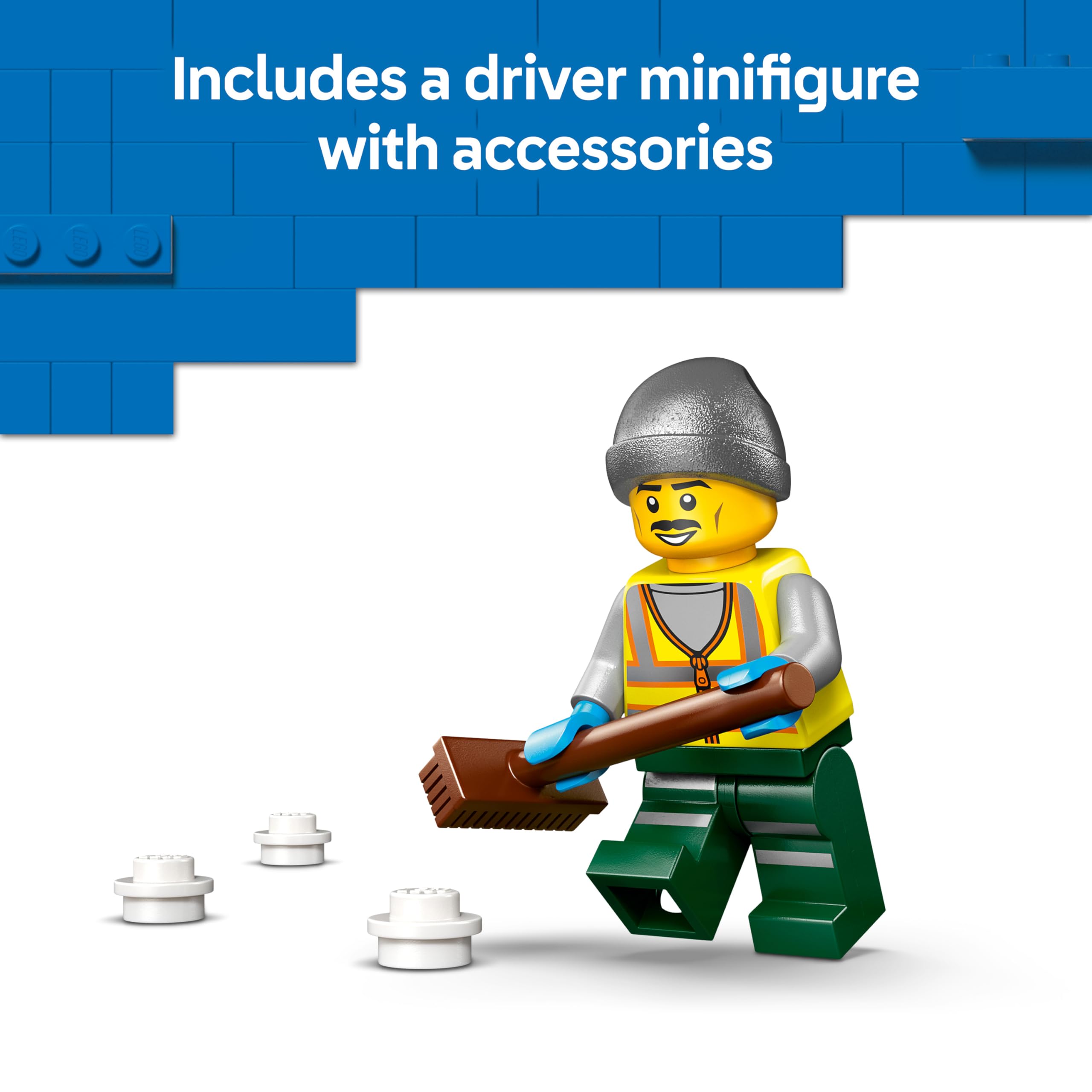 LEGO City Snowplough Truck Toy 60490 - Minifigure, Tools & Gritter | Ages 6+ 7
