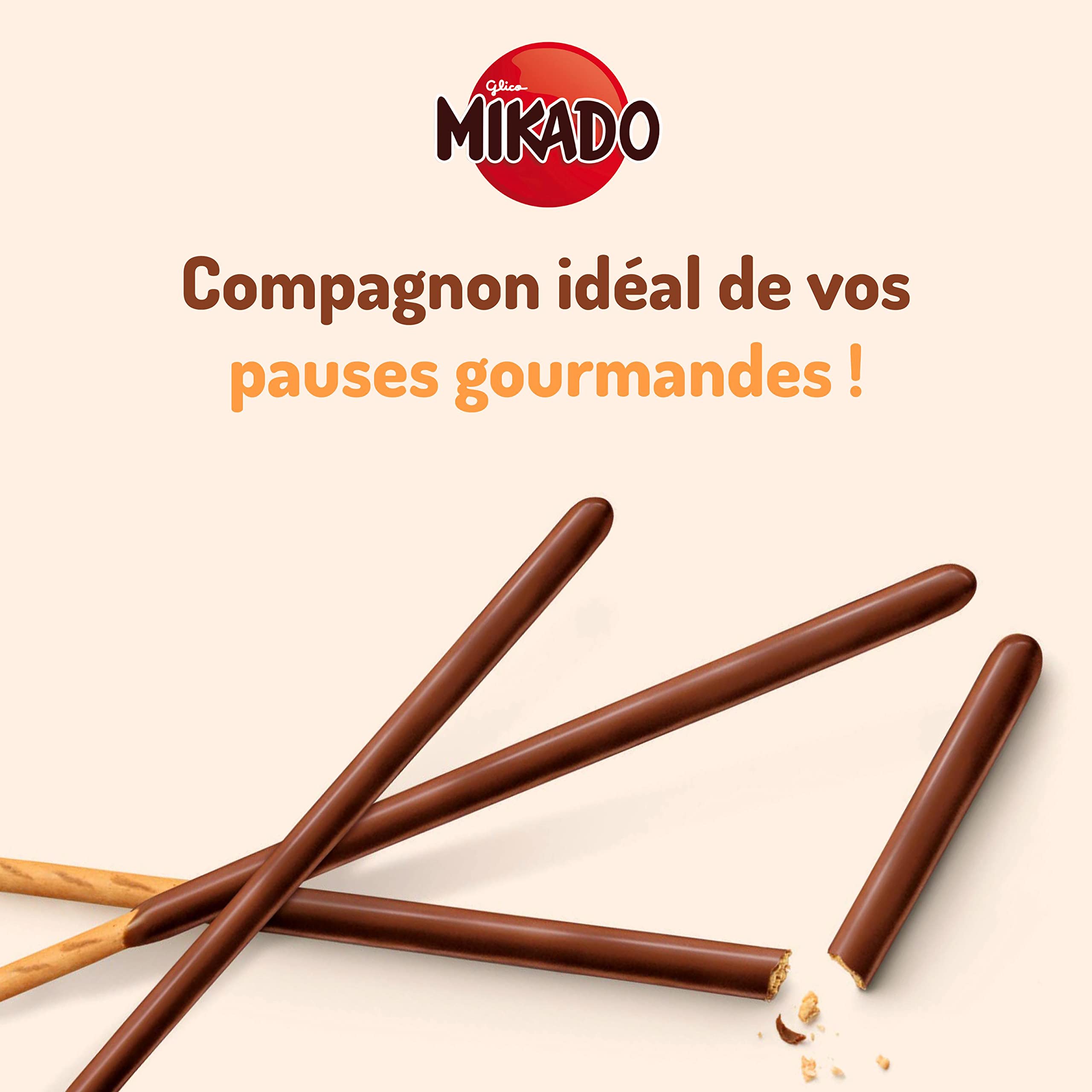 Mikado - LU Mikado Milk Chocolate Sticks, Classic French Biscuit Snacks Coated in Smooth Milk Chocolate