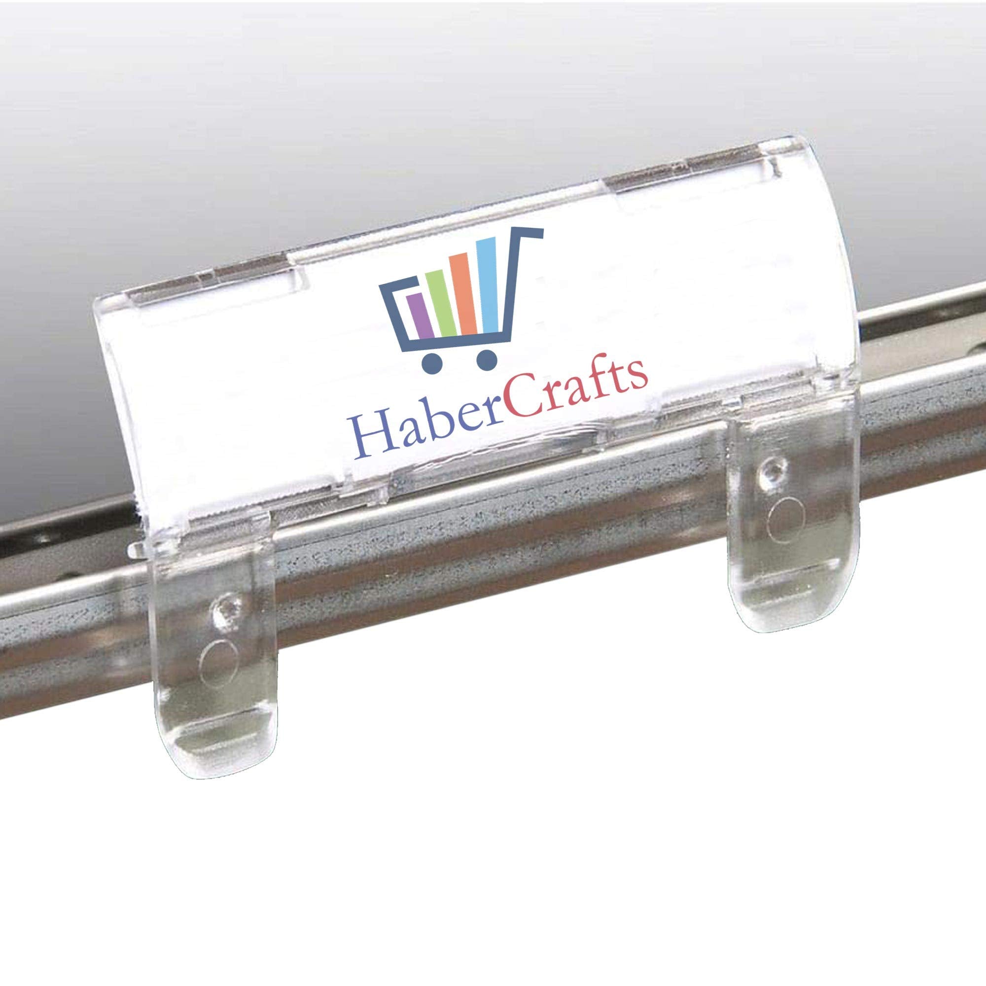Habercrafts 100 Pack Clear Plastic Suspension File Tabs & Printable Inserts | Straight Cut Top Tab
