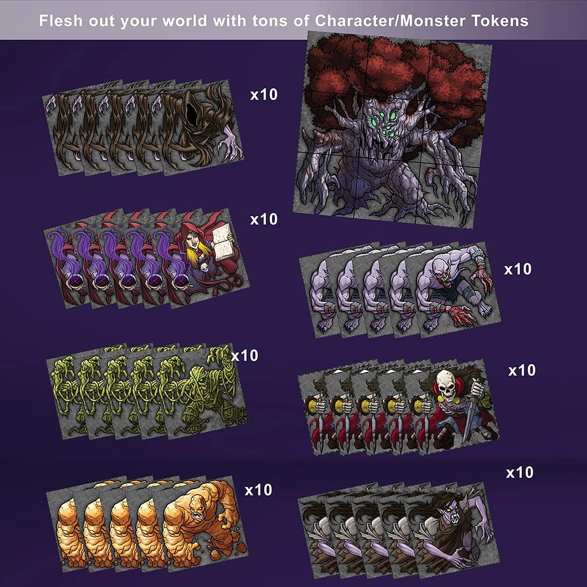 Dungeon Craft Cursed Lands Board Game - 1000+ Reversible Terrain Tiles for D&D Curse of Strahd 10