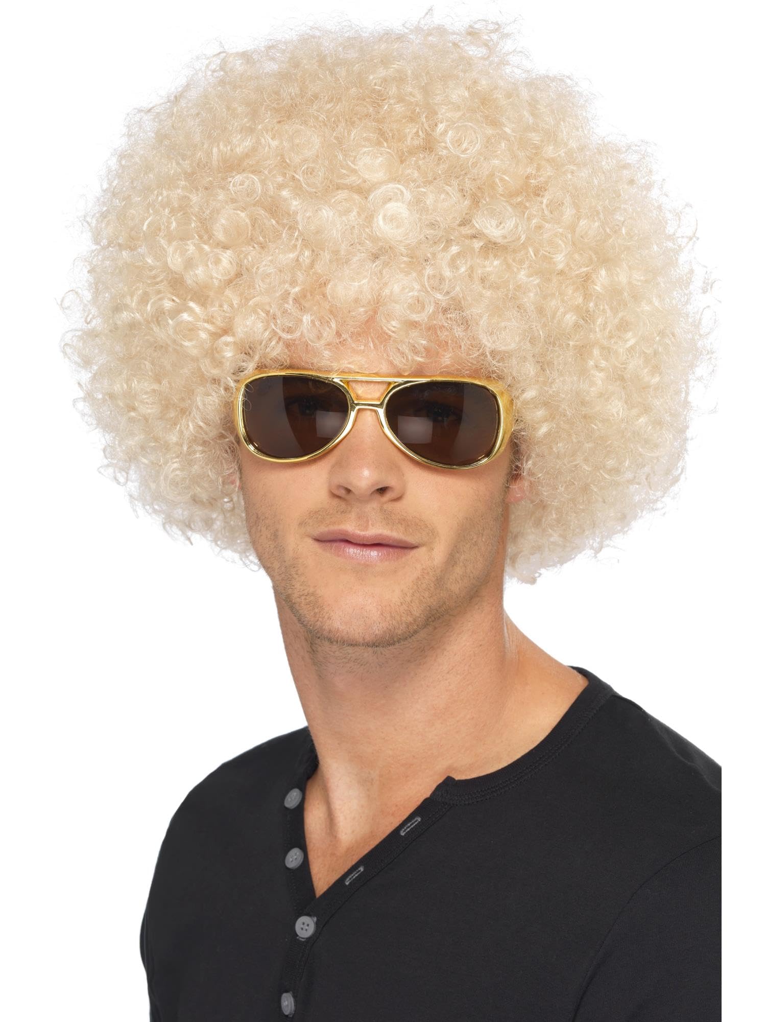 Smiffys 70s Funky Afro Wig Blonde 120g - 1970s Disco Fancy Dress Costume Accessory 2