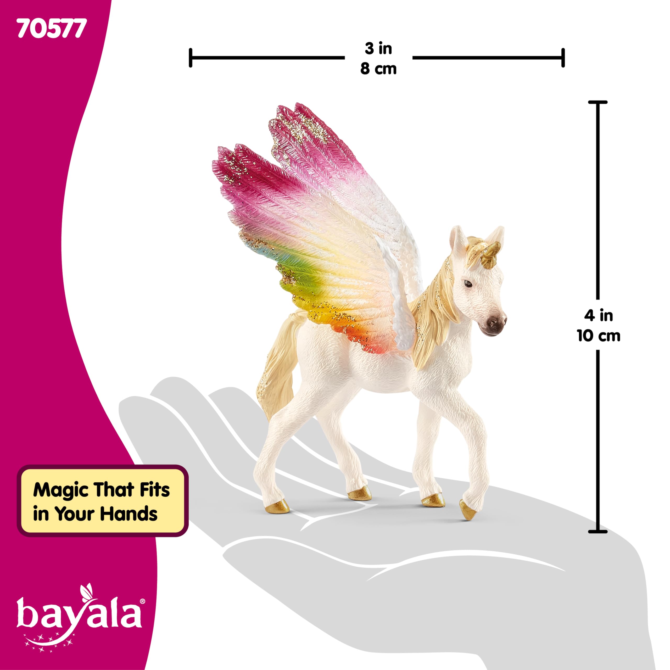 Schleich 70577 Winged Rainbow Unicorn Foal - Fantasy Toy Figurine | Ages 5-12 5