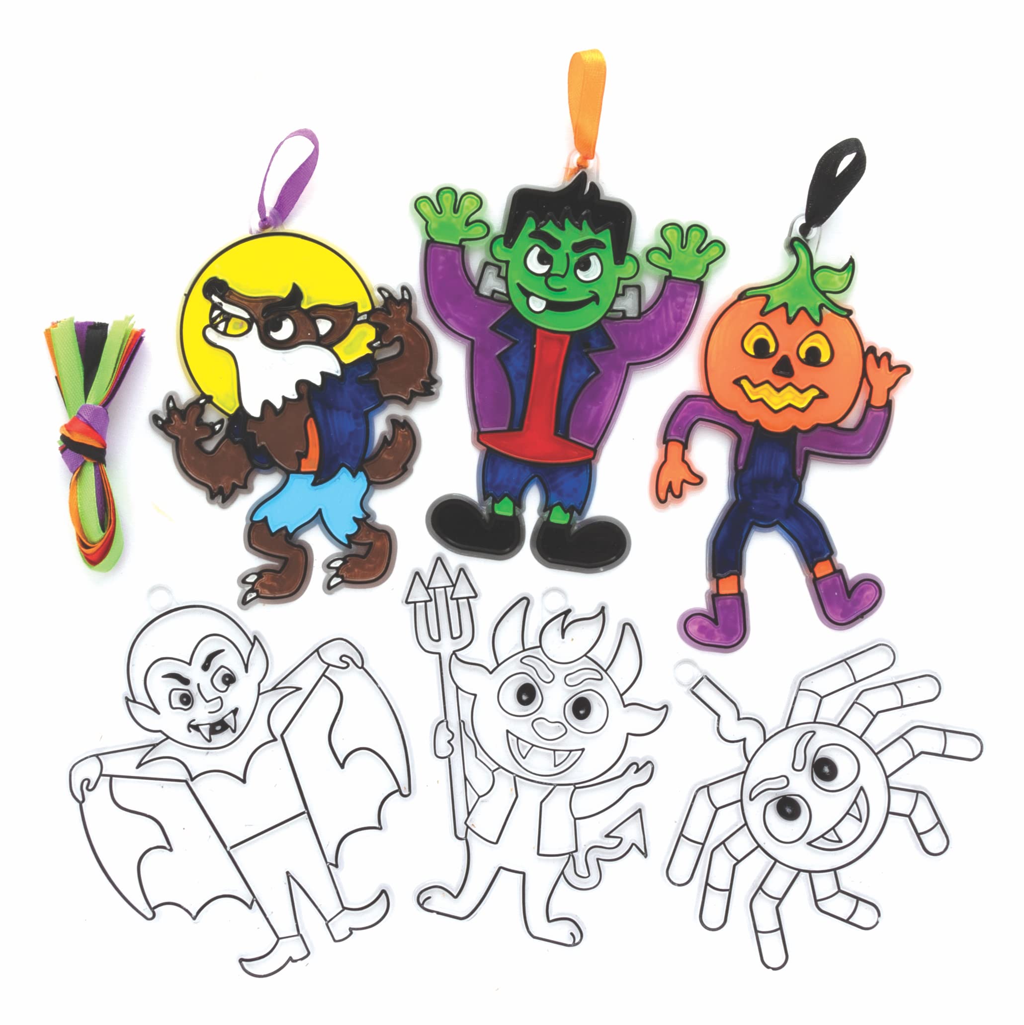 Baker Ross - Halloween Suncatcher Decorations Pack of 10 1