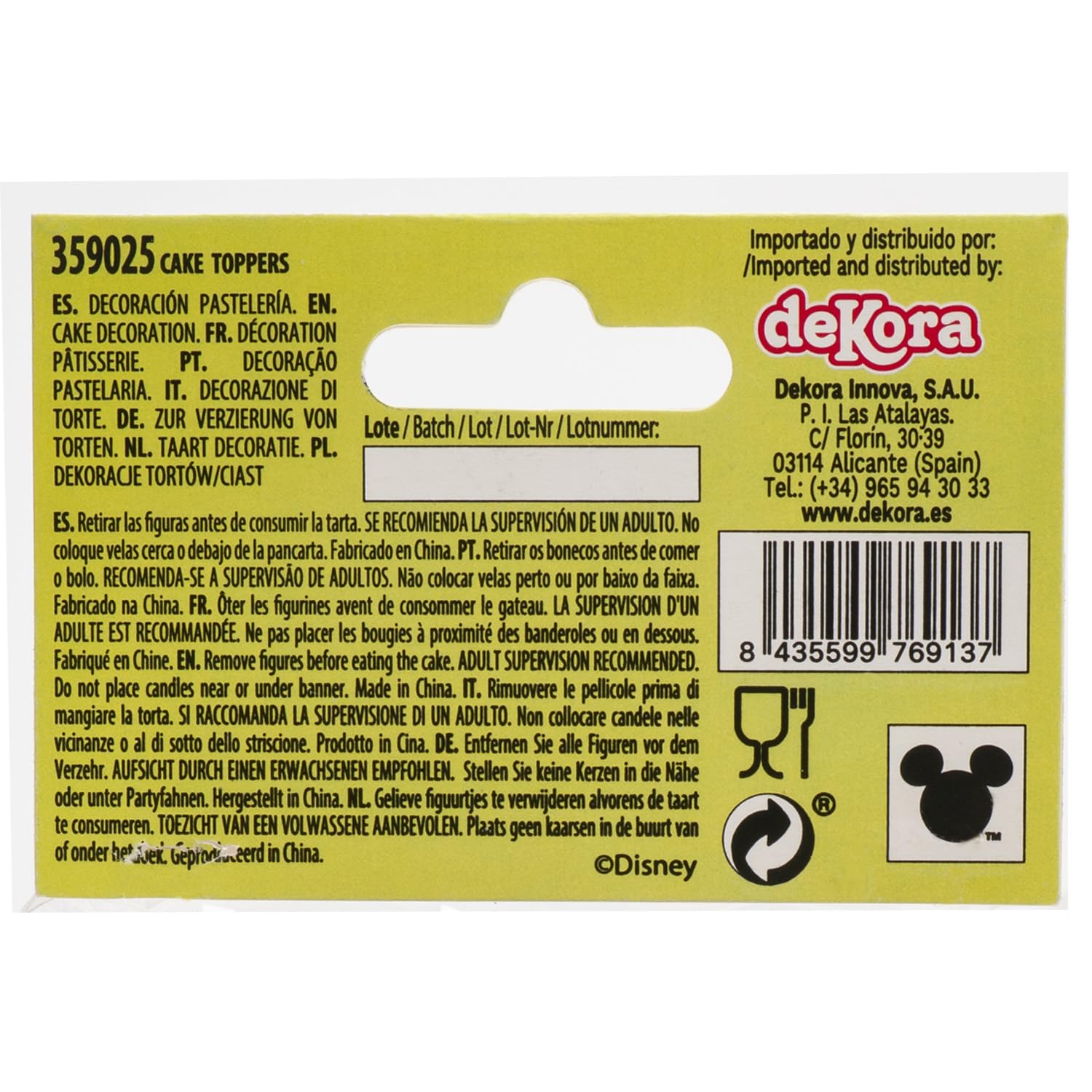 dekora Lilo & Stitch Paper Cake Toppers - 16 Count, 8 Designs | 11 x 5 cm 5