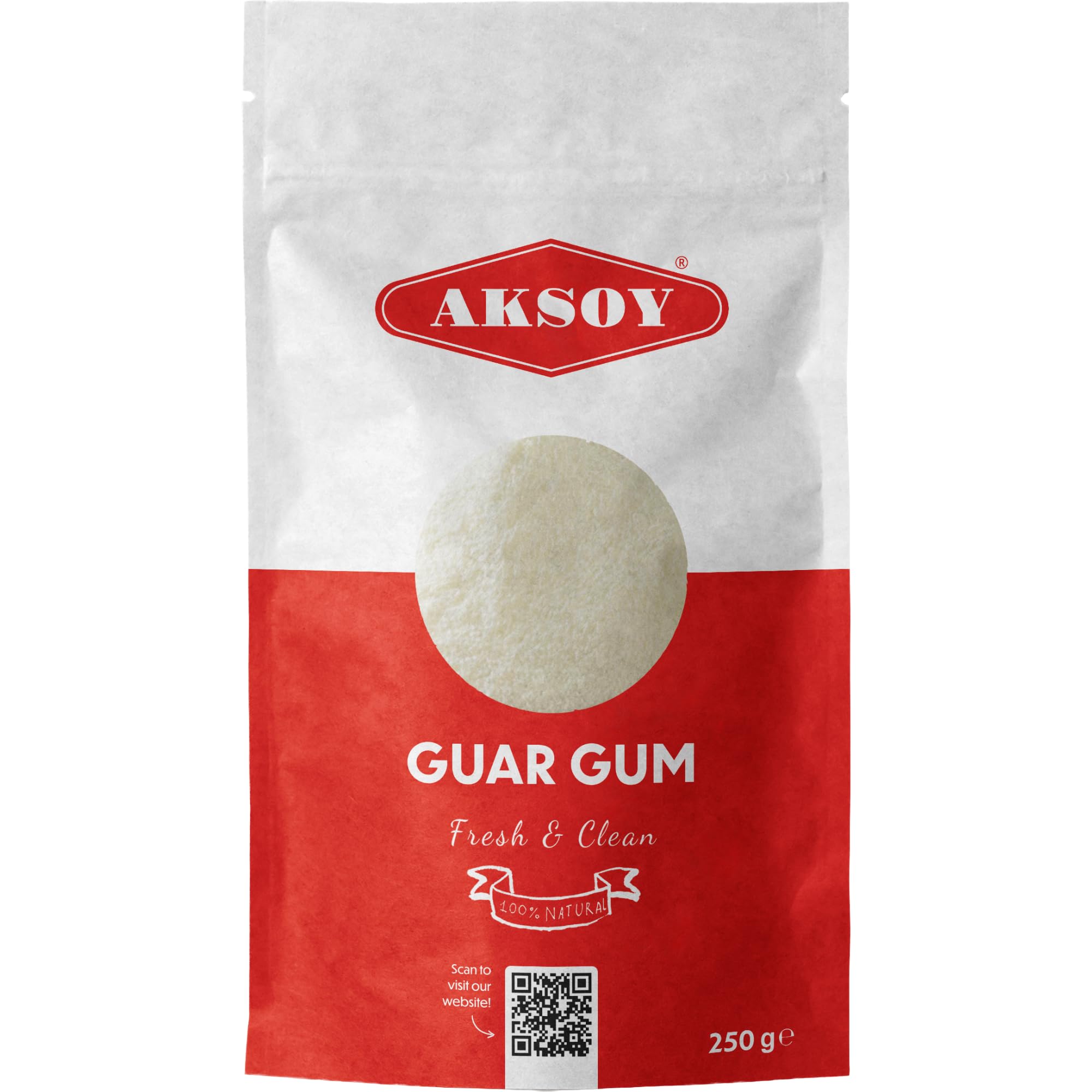 AKSOY Guar Gum Powder - Natural Thickener & Stabiliser | 250g Fine Powder 1