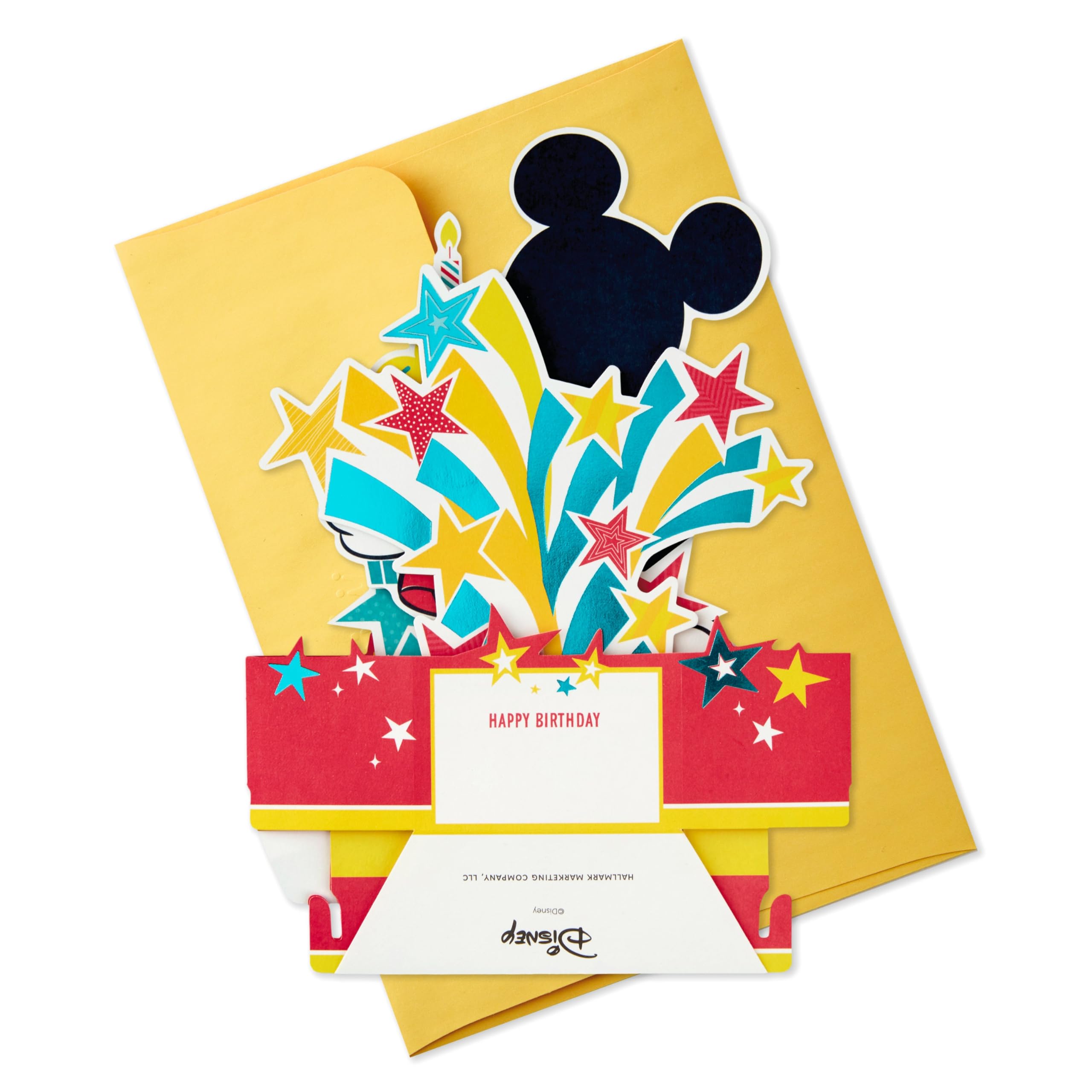 Hallmark Disney Mickey Mouse 3D Pop-Up Birthday Card with Cupcakes & Stars | H17.3cm x W11.9cm 7