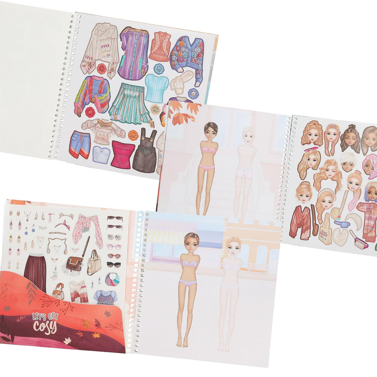 Depesche TOPModel Cosy Dress Me Up Sticker Book - 24 Pages, 11 Sticker Sheets