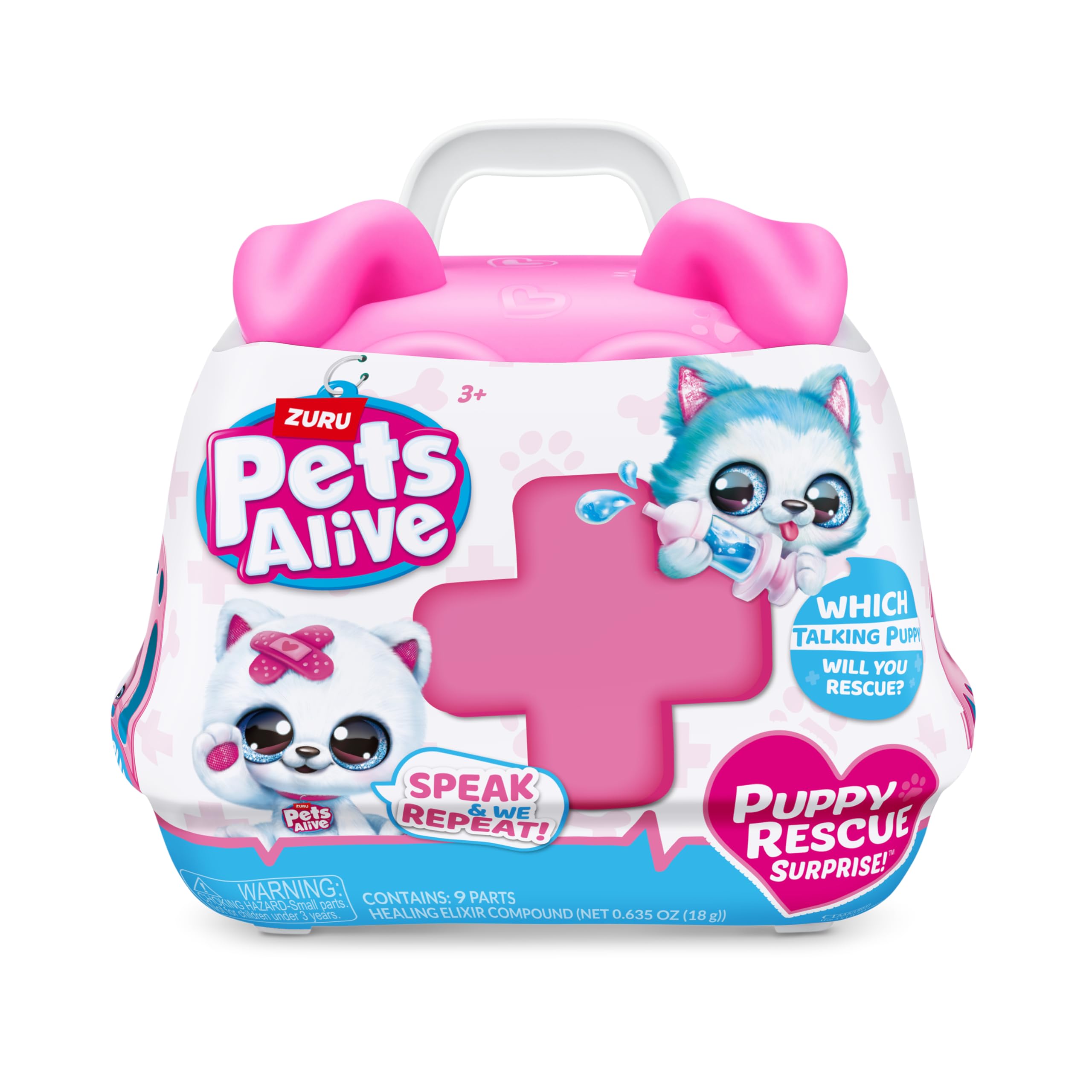Pets Alive Puppy Rescue Wolf Dog Plush - Interactive Speak & Repeat Toy with Healing Kit, 6 to Collect 2