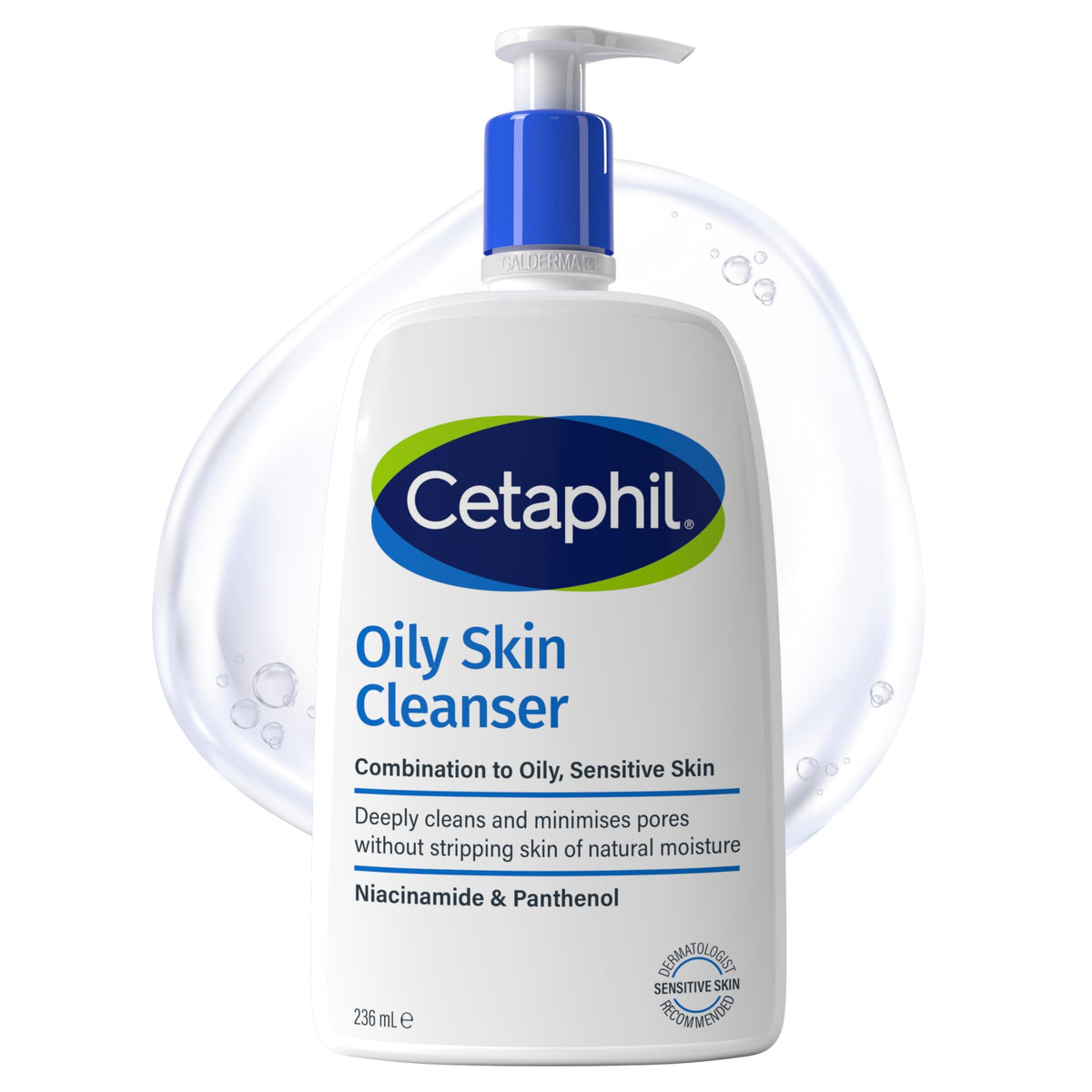 Cetaphil Oily Skin Cleanser Face Wash - Combination to Oily-Sensitive Skin, 236ml