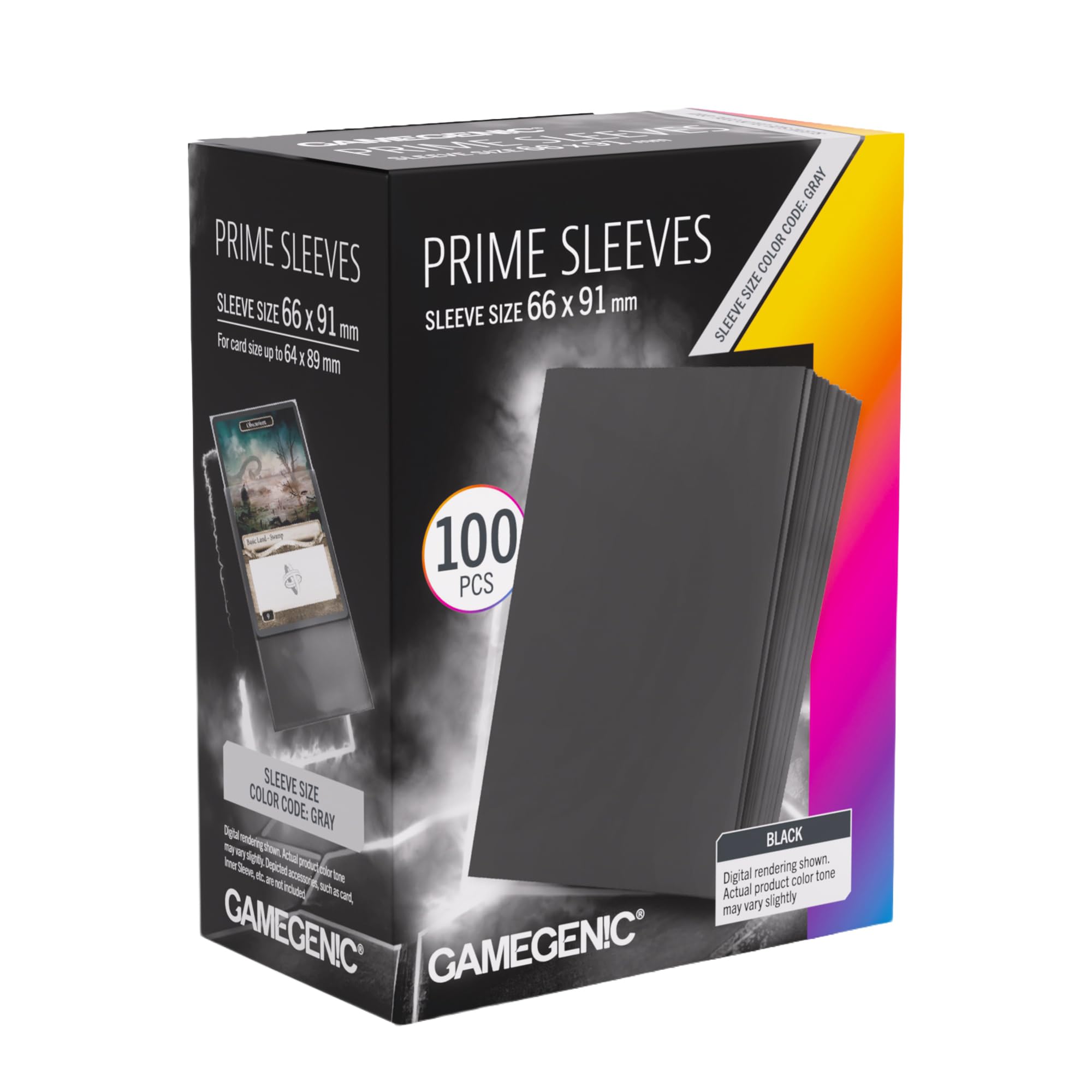 Gamegenic Prime Standard-Sized Card Sleeves - 100 Pack, 66 mm x 91 mm 1