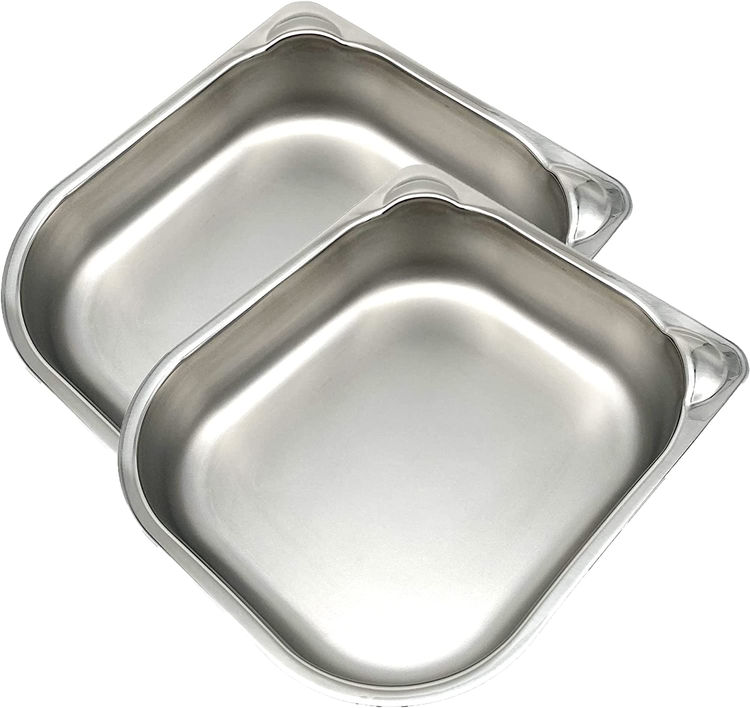 Cat Mate Stainless Steel Bowl Inserts - Set of 2 for C100 & C200 Feeders | Dishwasher Safe