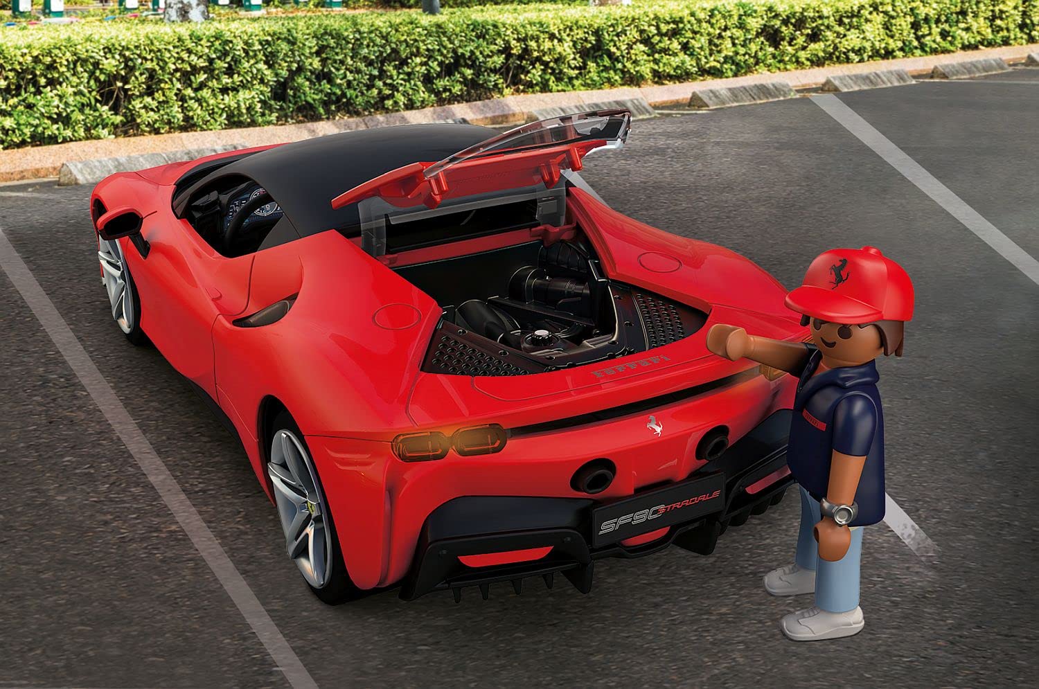 Playmobil Ferrari SF90 Stradale Supercar Playset | 43 Pieces | Ages 5+ 5