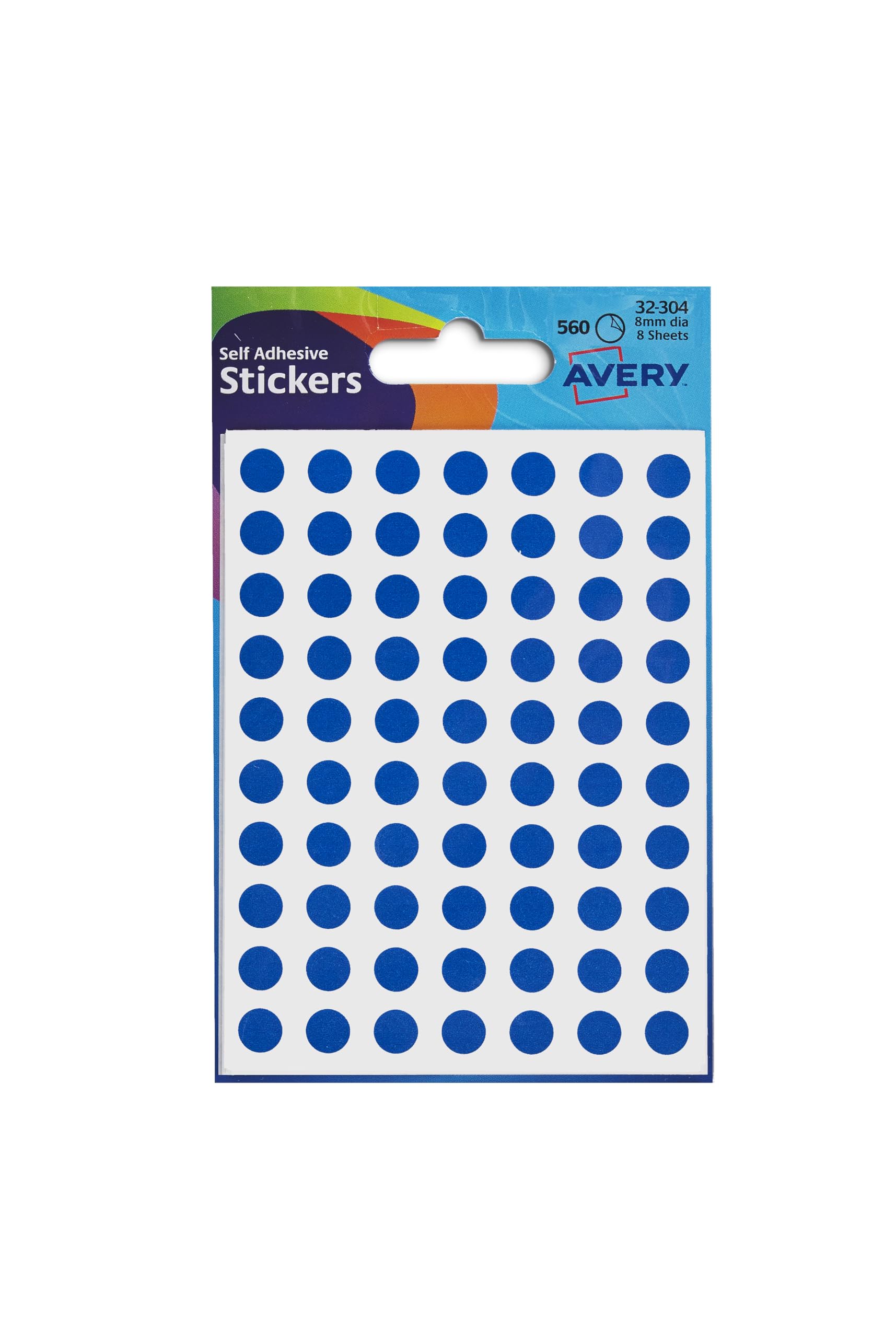 AVERY Colour-Coding Dot Stickers - Hand Writable, Blue, 8mm Size, 560 Count 1