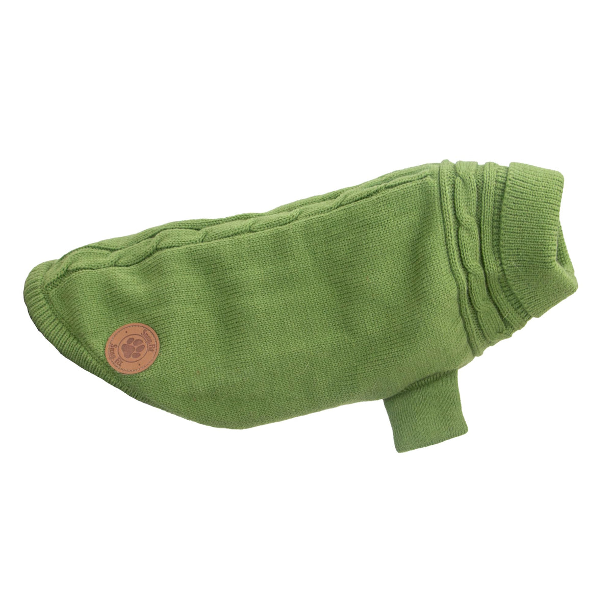 Ancol Classic Cable Knit Dog Jumper - Green, Size M