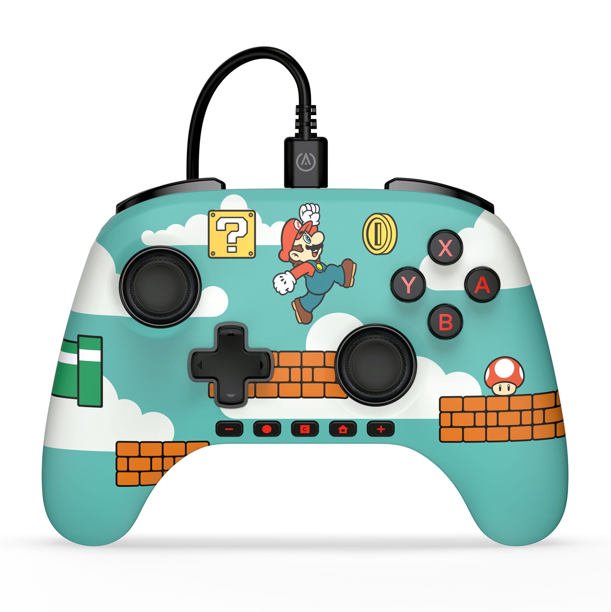 PowerA Advantage Wired Controller for Nintendo Switch 2 - Mario Time, Hall Effect Sticks, Mappable Buttons, Pro Controller