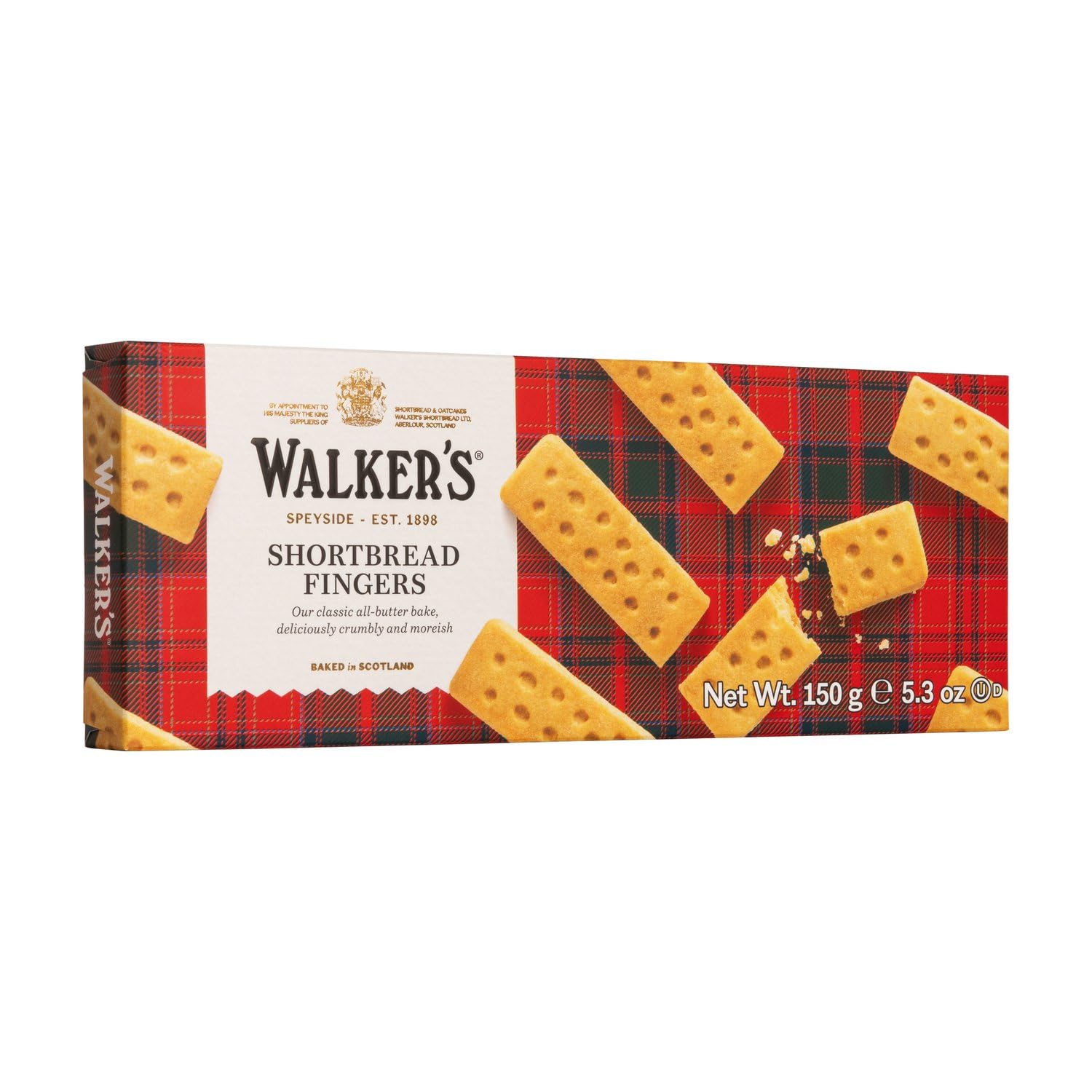 Walkers Shortbread Fingers - Pure Butter Taste | 150g Pack | 8 Fingers