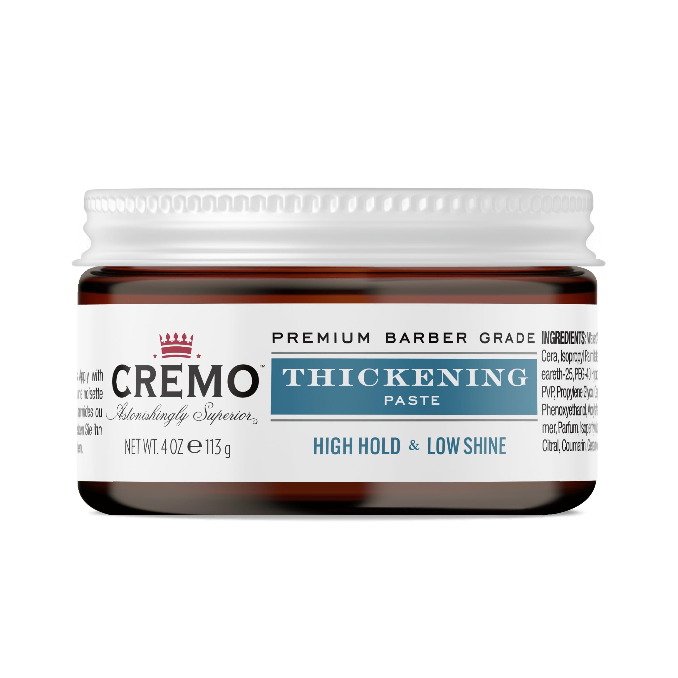 Cremo Thickening Hair Styling Paste for Men - High Hold, Low Shine, 113 g 6
