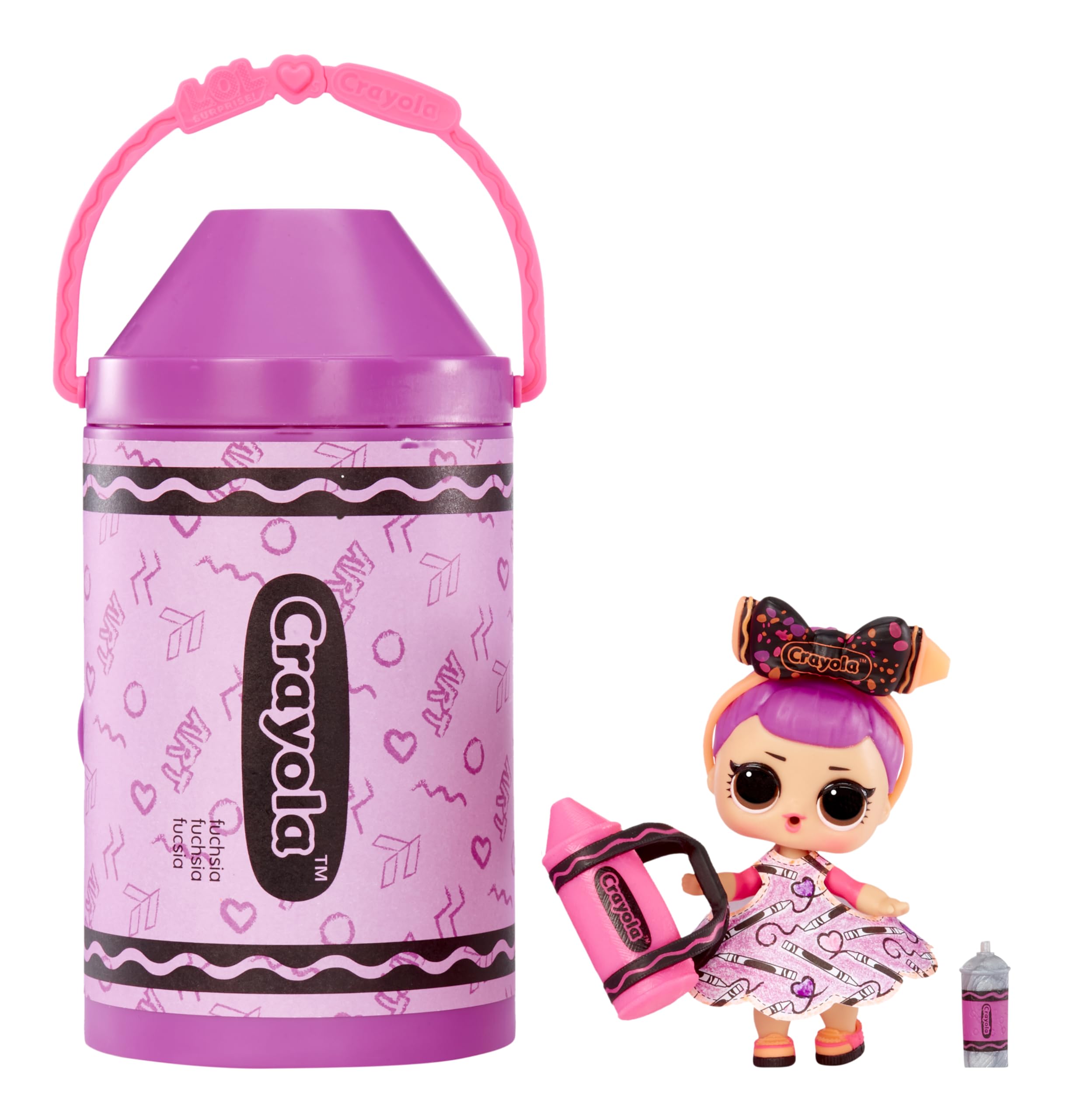 L.O.L. Surprise! Loves CRAYOLA Colour Me Studio Playset with Doll, 20 Paper Fashions & 4 Crayons | Ages 3+