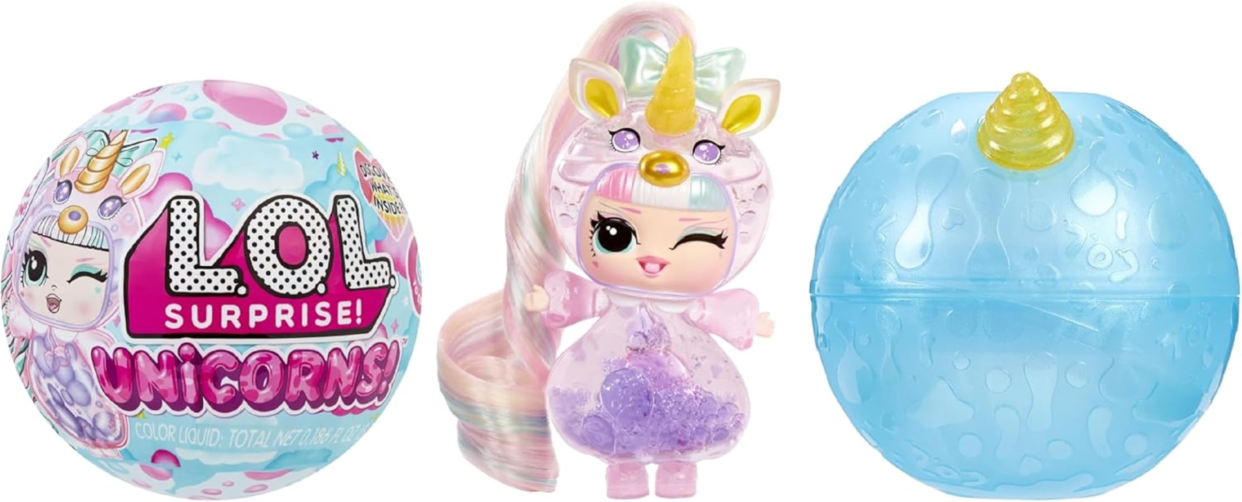 L.O.L. Surprise! Unicorn Tots - Lava Lamp Experience with Real Doll Hair, 8 to Collect 1
