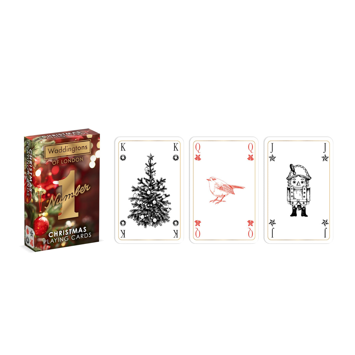 Waddingtons Number 1 Christmas Playing Card Game - 52 Cards, 2 Jokers, Age 6+