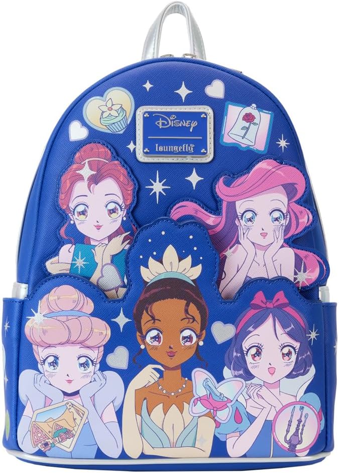 Loungefly Backpacks Disney Princess Manga Style Mini Backpack Blue