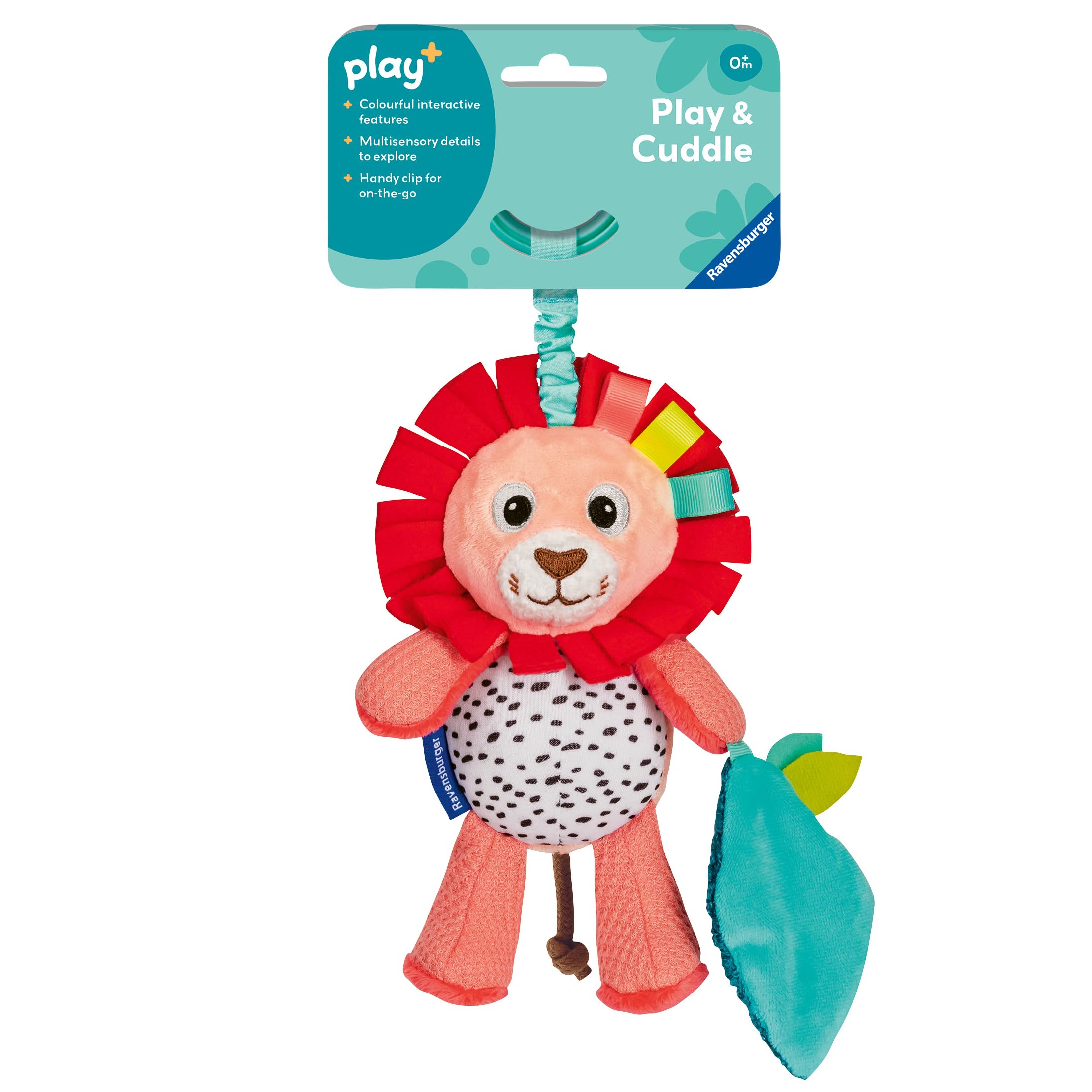 Ravensburger Play+ Cuddle & Play Lion - Sensory Baby Toy for 0 Months Up 1