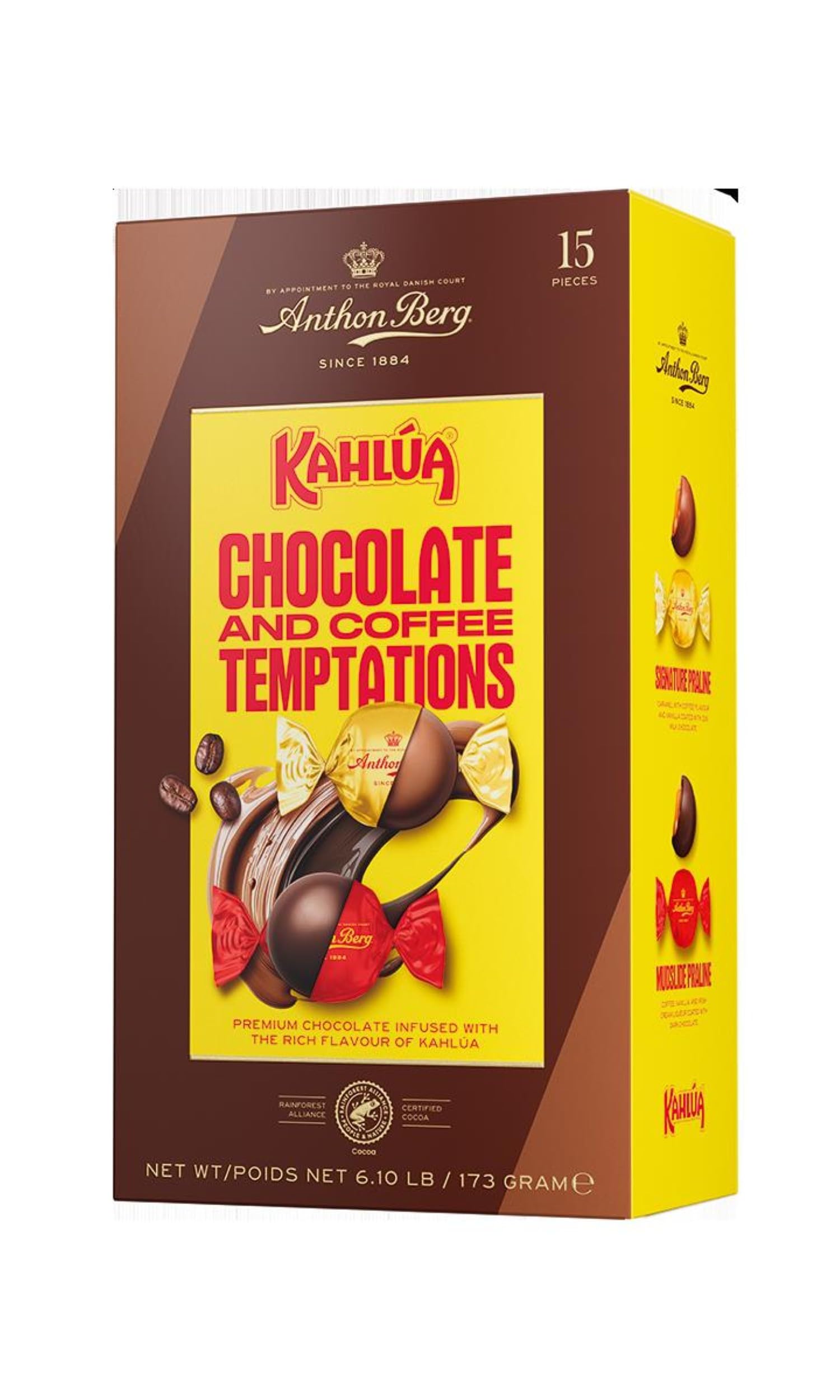 Anthon Berg Kahlua Gift Box - 15 Chocolate & Coffee Liqueur Infused Pralines 1