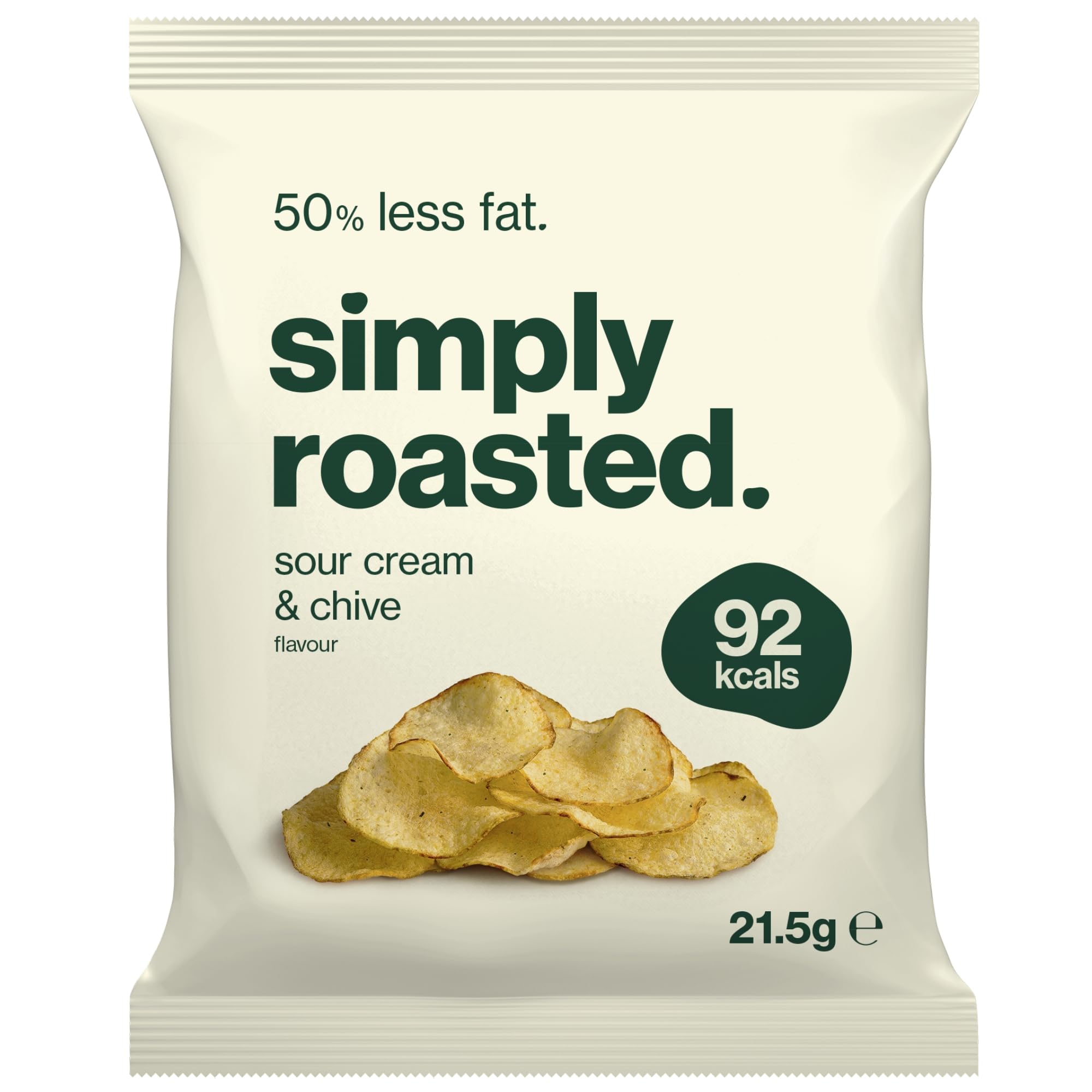 Simply Roasted Sour Cream Crisps - Multipack 12 x 21.5g Bags | Roasted Not Fried 1