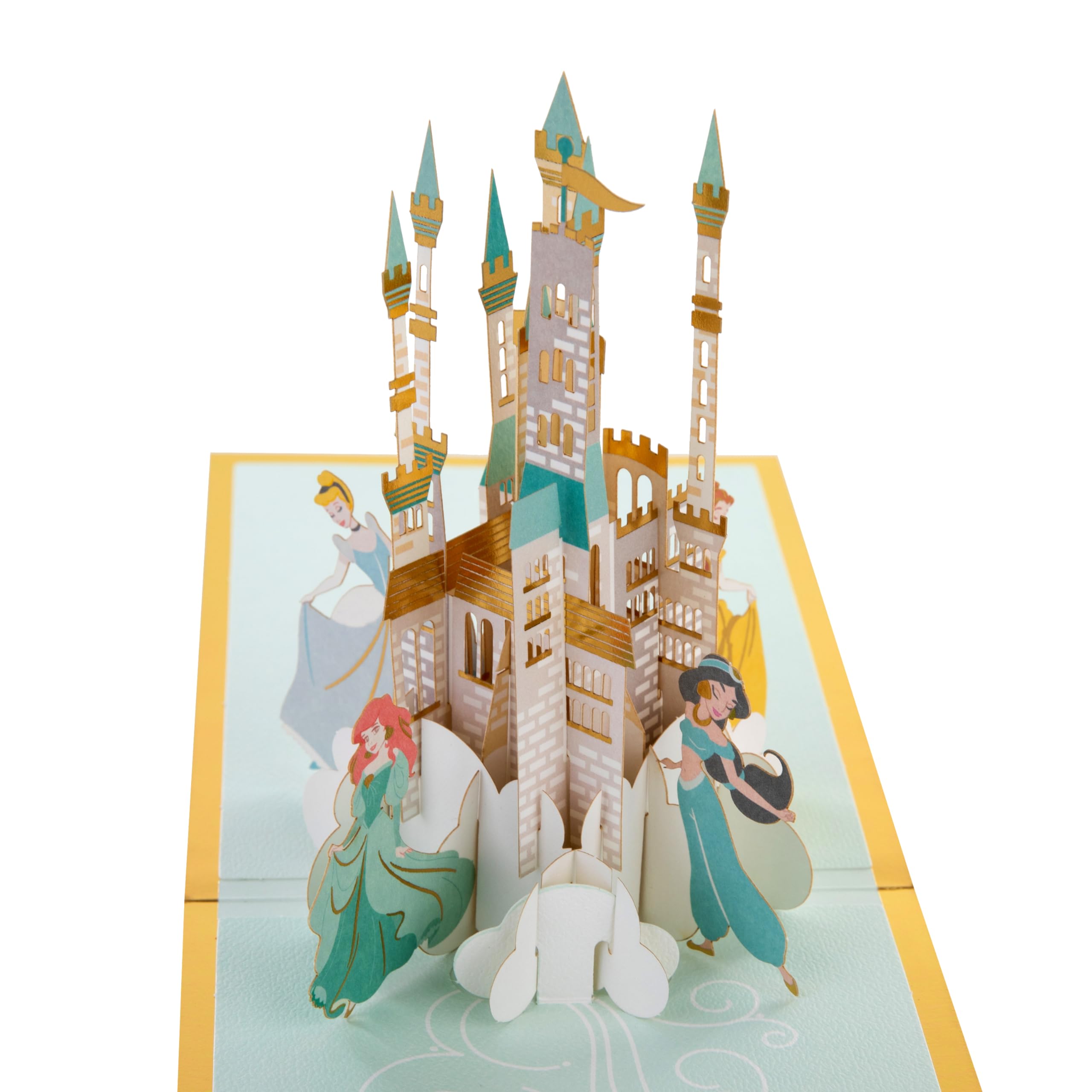 Hallmark Disney Princesses & Castle 3D Pop-Up Birthday Greeting Card with Gold Foil 4