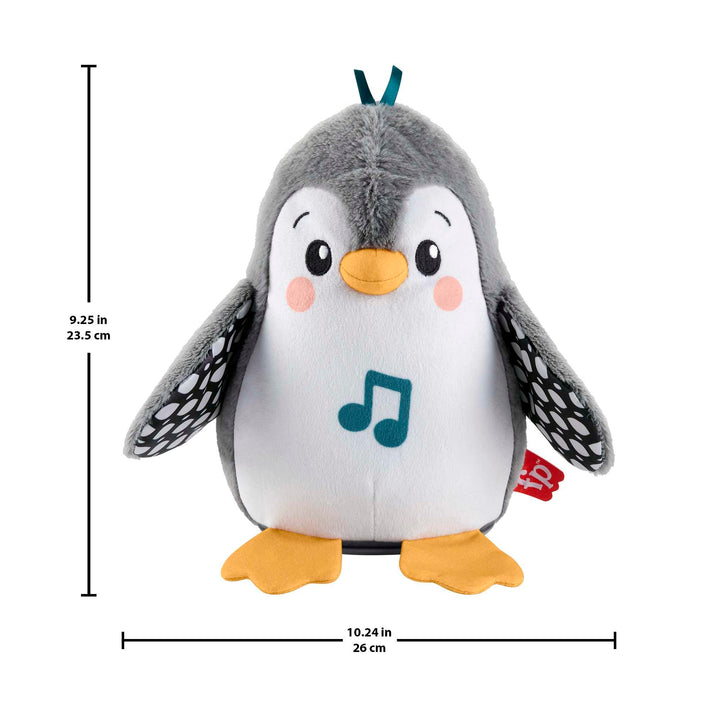 Fisher-Price Flap & Wobble Penguin - Plush Musical Tummy Time Toy for Newborns 0+ Months