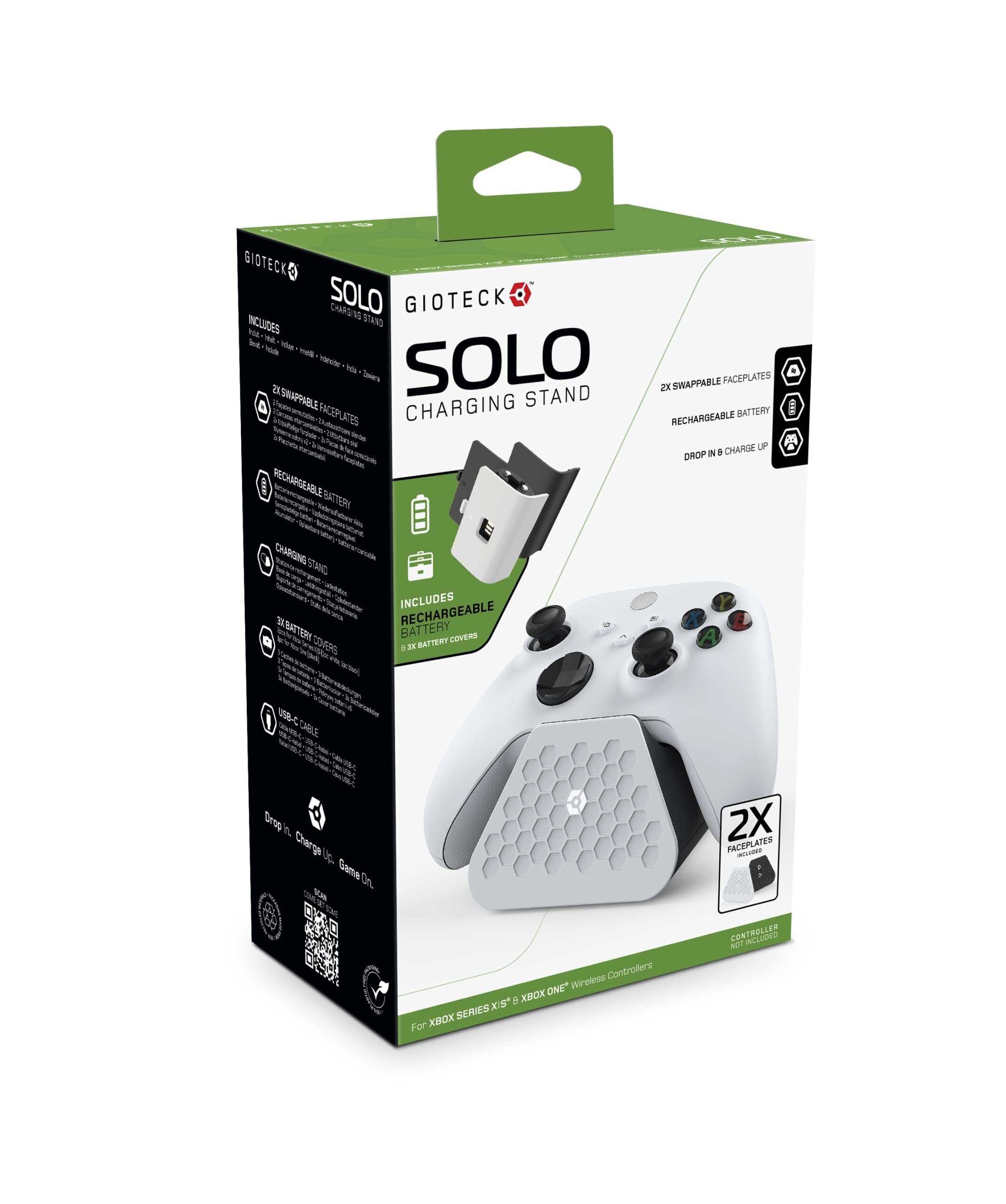 Gioteck Solo Charging Stand for Xbox Series X|S & Xbox One Wireless Controller with Swappable Faceplates 2