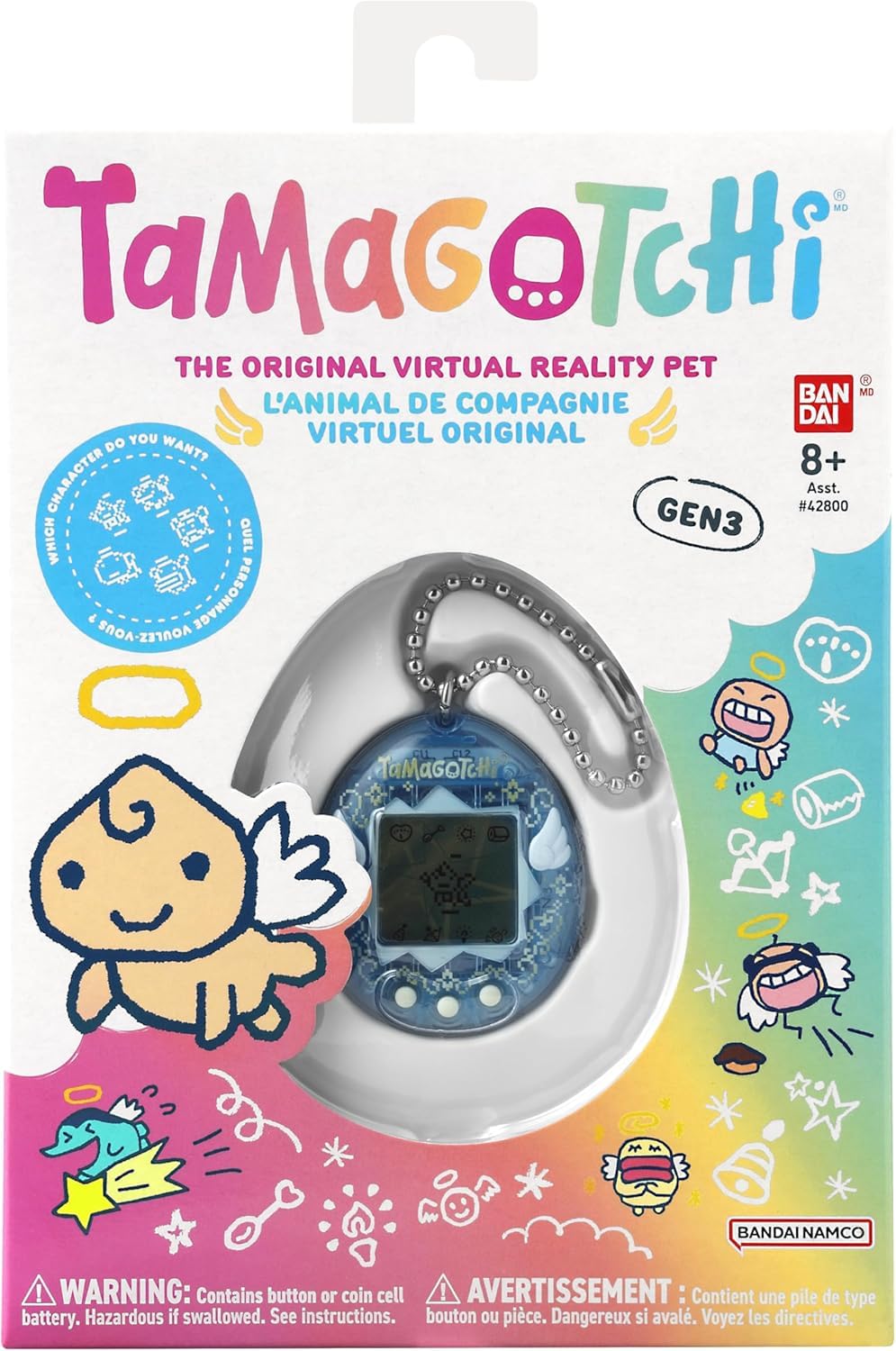 TAMAGOTCHI Original Angel Sky Digital Pet - Electronic Virtual Pet Toy for Kids 8+ 2