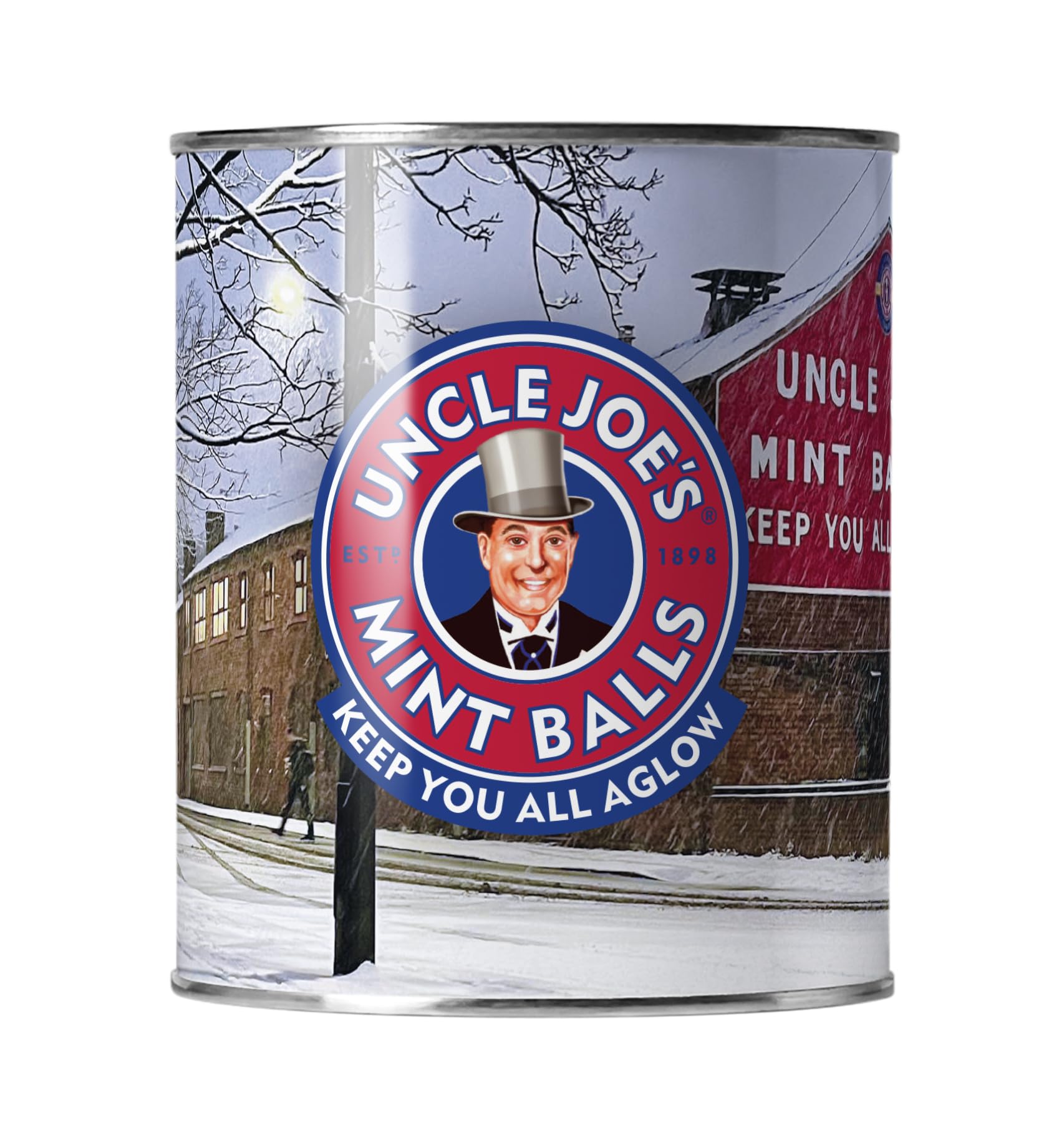 UNCLE JOE'S MINT BALLS Mint Balls - Natural Ingredients | Vegan | Christmas Gift Tin 120g