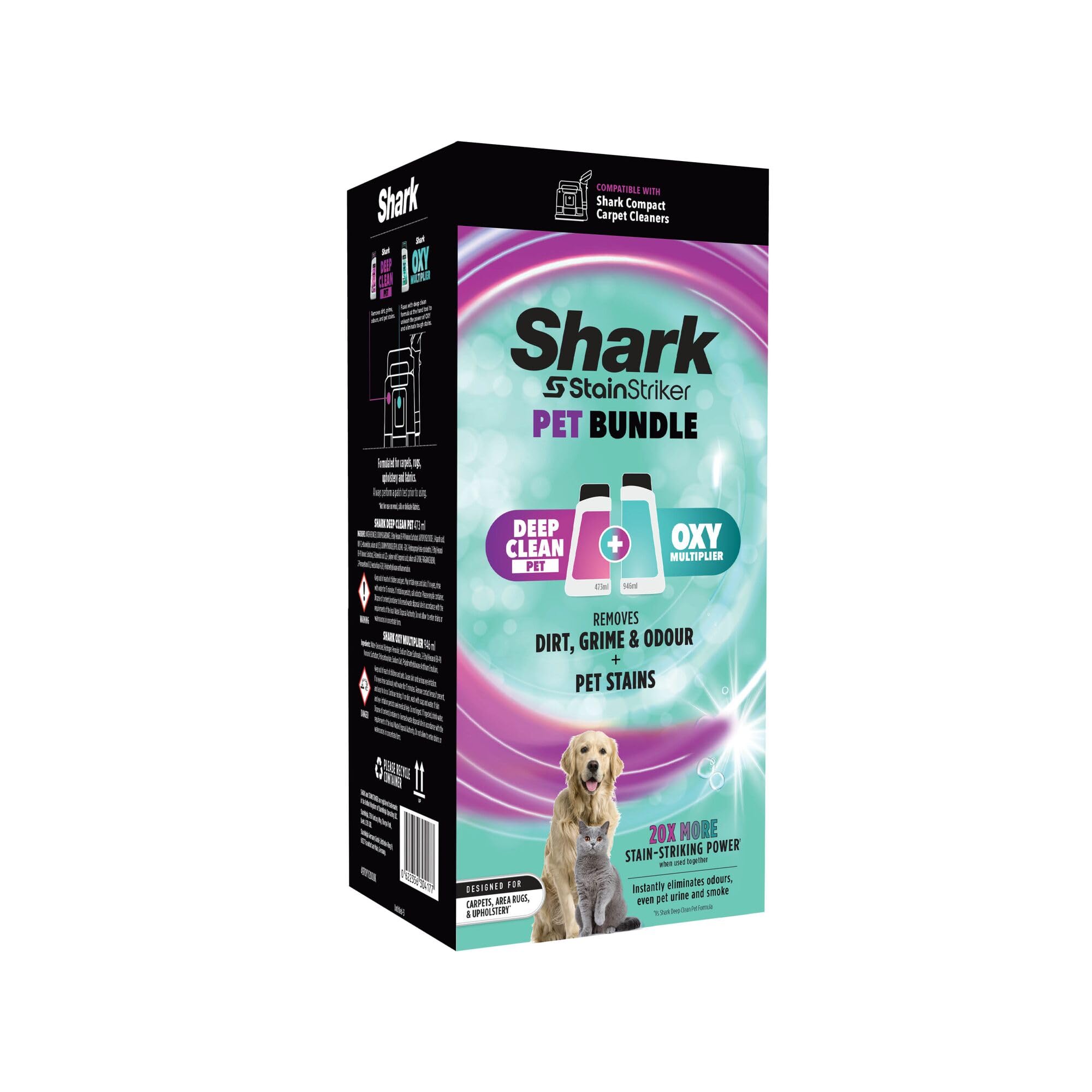 Shark StainStriker Pet Formula Bundle 946ml Oxy Multiplier Refill | Deep Clean Pet Formula 2