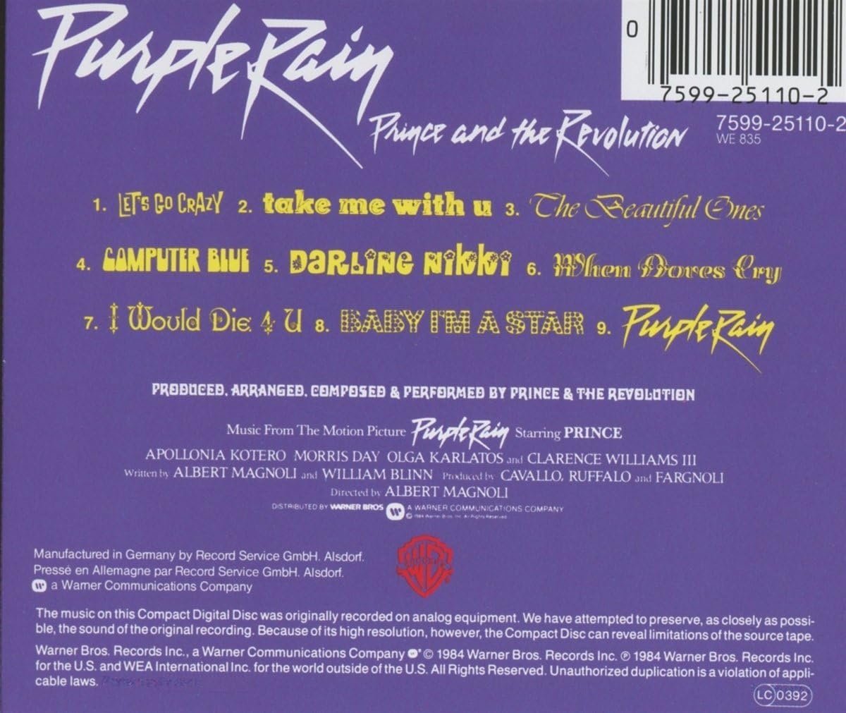 Prince and The Revolution - Purple Rain Vinyl LP 2