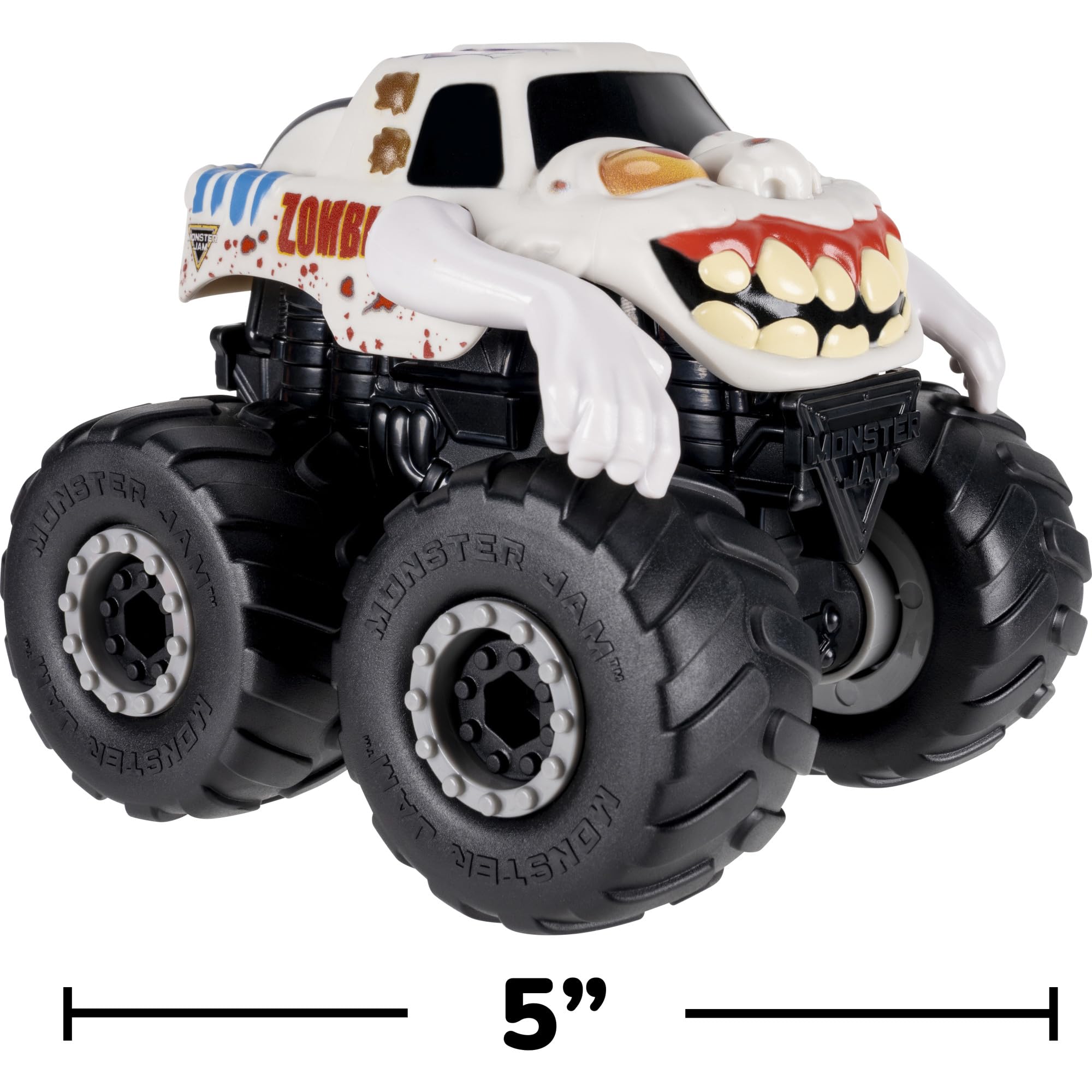 Jazwares Monster Jam Zombie Monstruction Truck - 5-Inch Buildable Vehicle | 16 Pieces | Ages 3+ 4