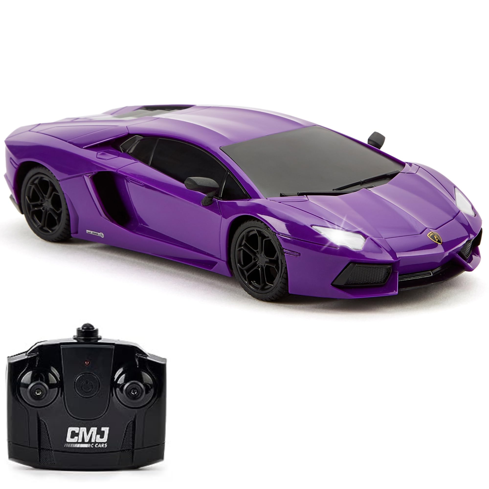 CMJ RC Lamborghini LP700-4 1:24 Scale Remote Control Car - 2.4GHz, LED Lights, Spring Suspension 1