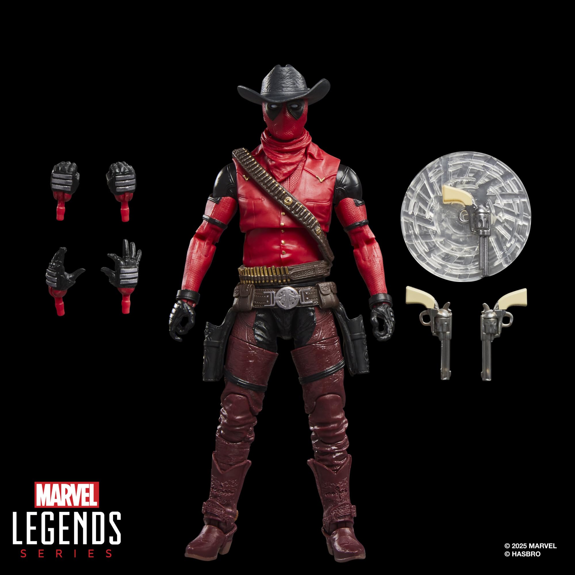 Marvel Cowboypool Action Figure - 6-Inch Scale | 20+ Points of Articulation | 7 Accessories