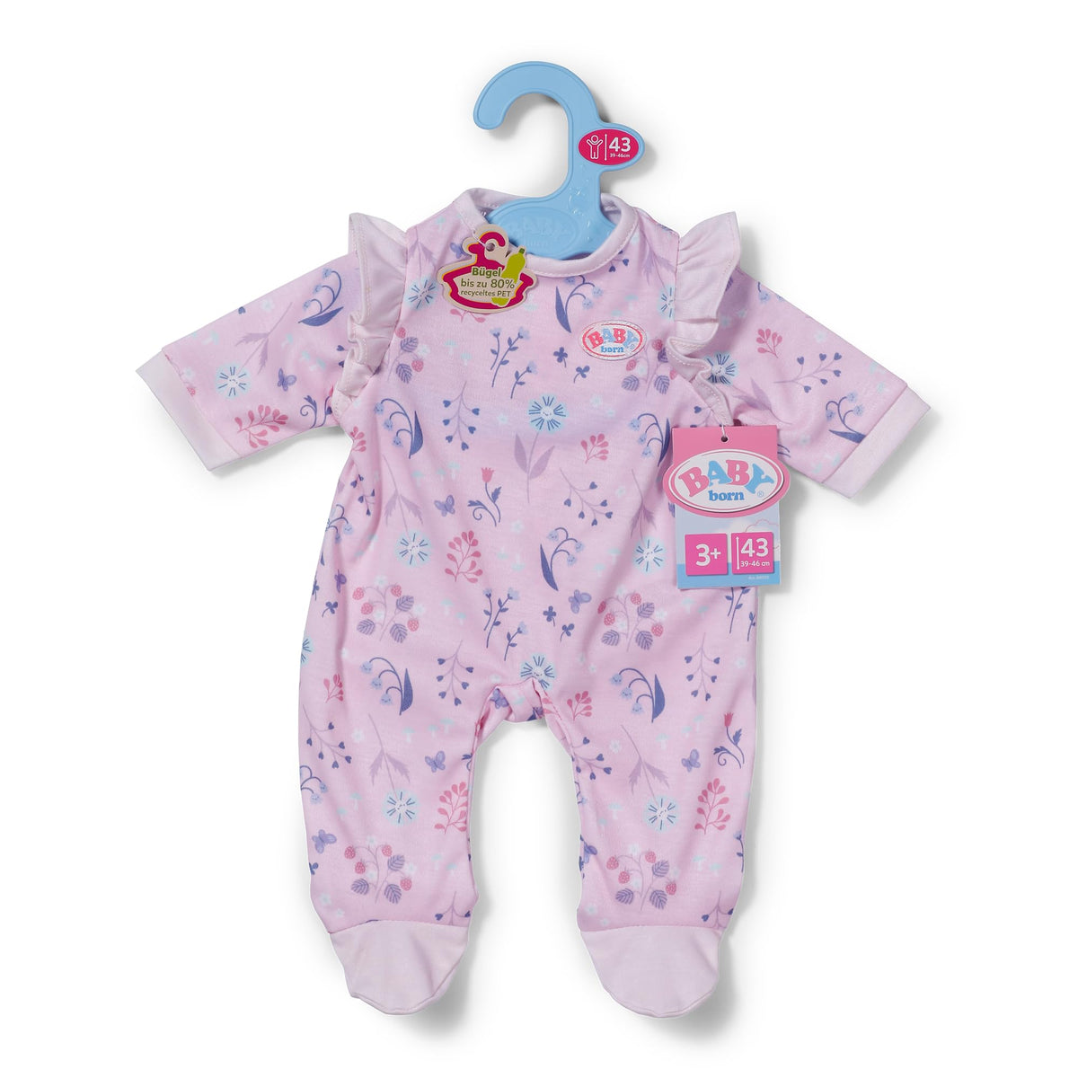 BABY born Forest Sleepsuit for 43 cm Dolls - Pink, All-Over Print