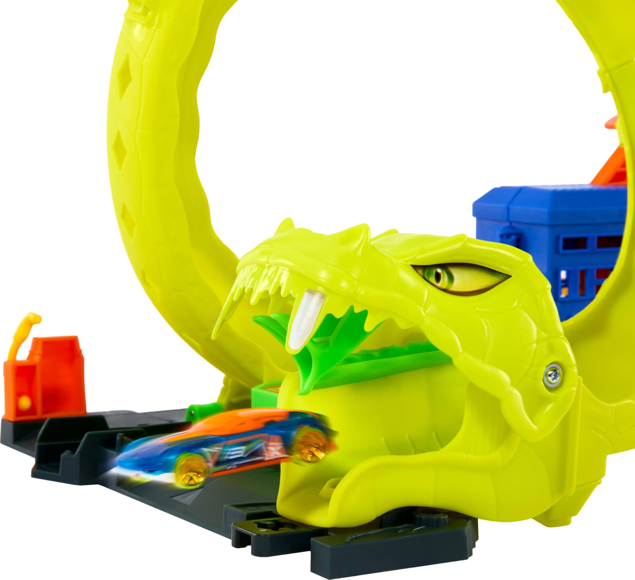 Hot Wheels Snake Spiral Attack Playset - Slithering Snake Race Track with 1:64 Scale Car 2