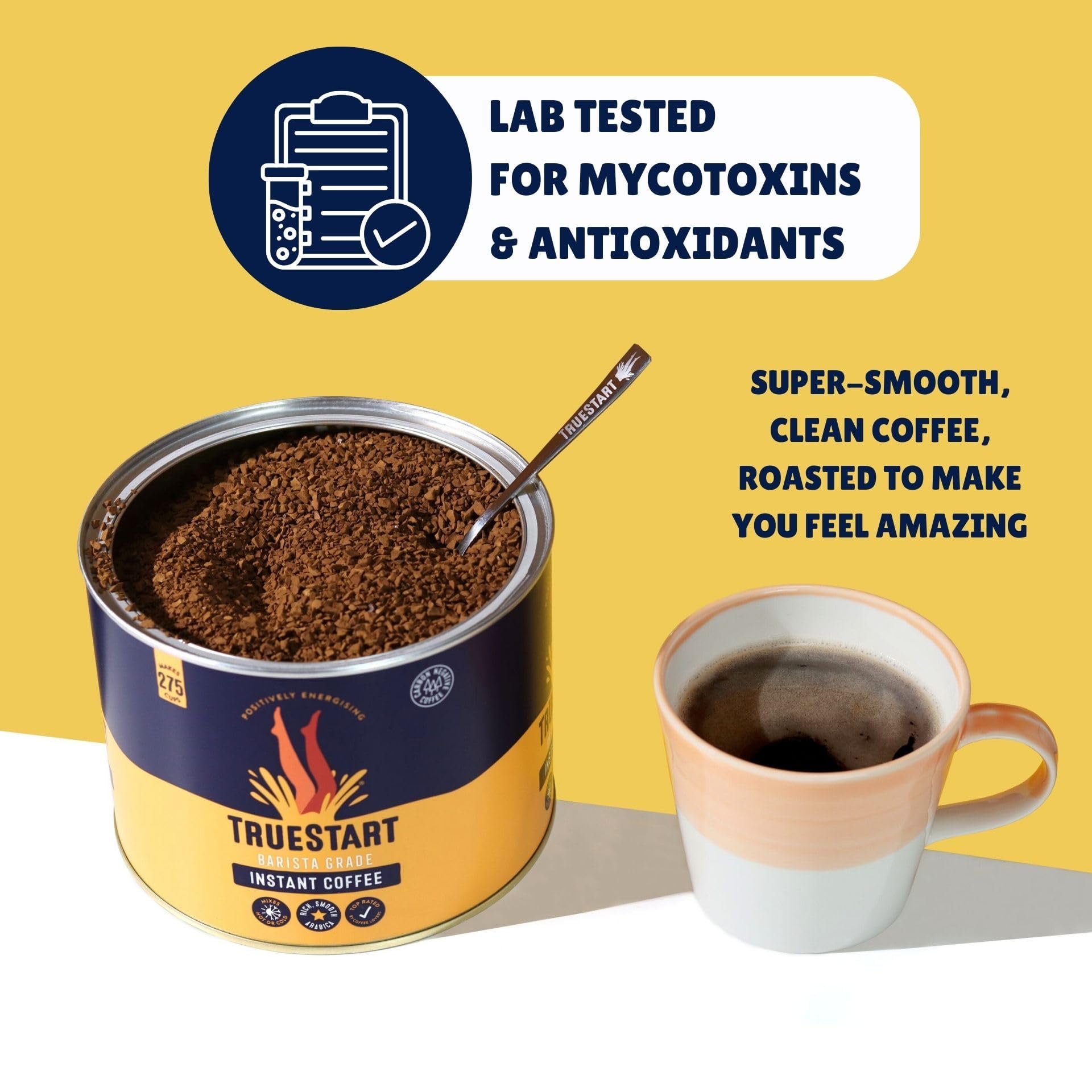 TRUESTART Barista Grade Instant Coffee - Freeze Dried, 750g | 100% Colombian Arabica | Certified B Corp 5