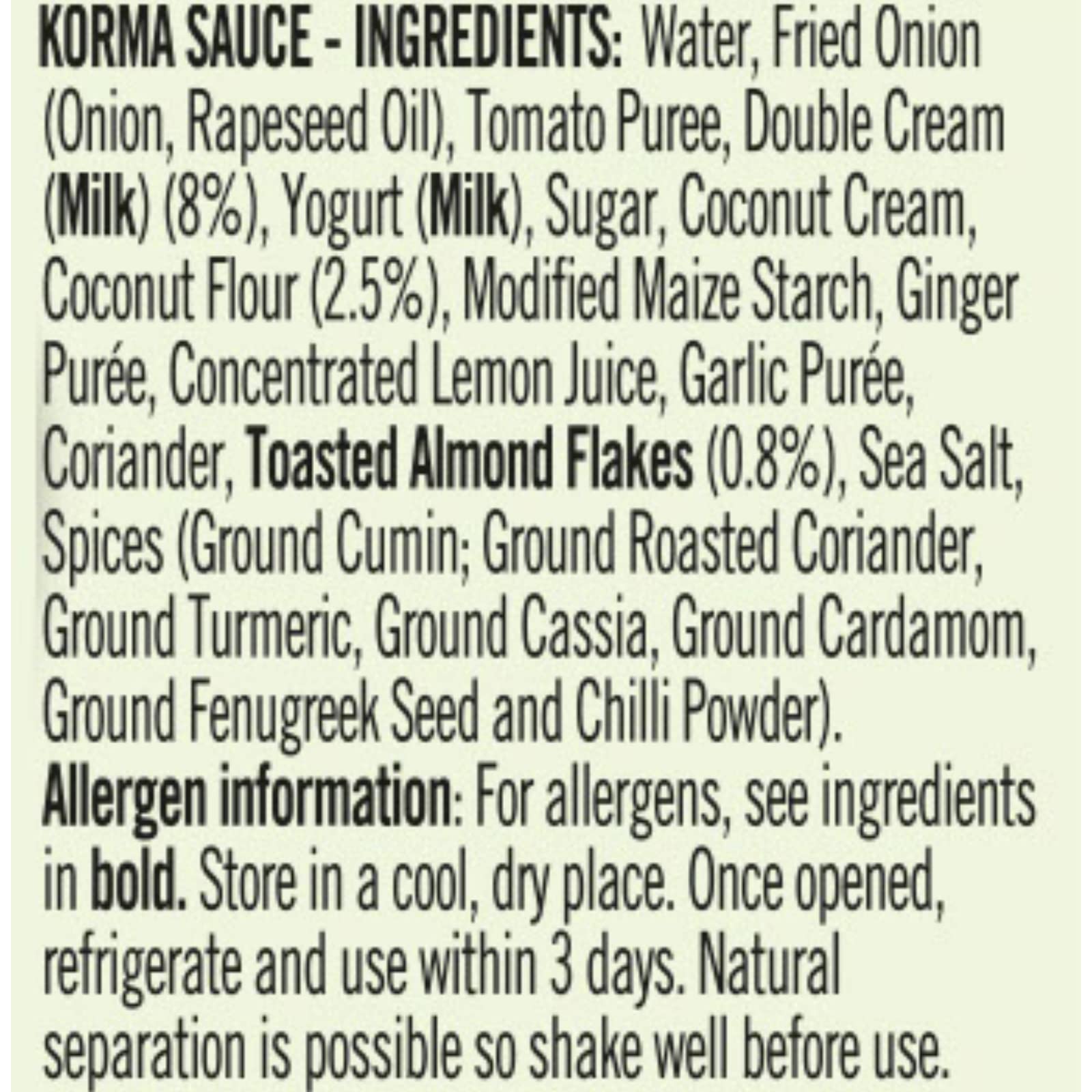 Loyd Grossman Indian Korma Sauce - Mild Creamy Blend with Coconut & Almonds | 350g Jar 2