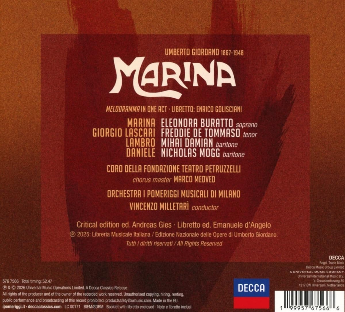Various Artists - Giordano: Marina [CD] 2